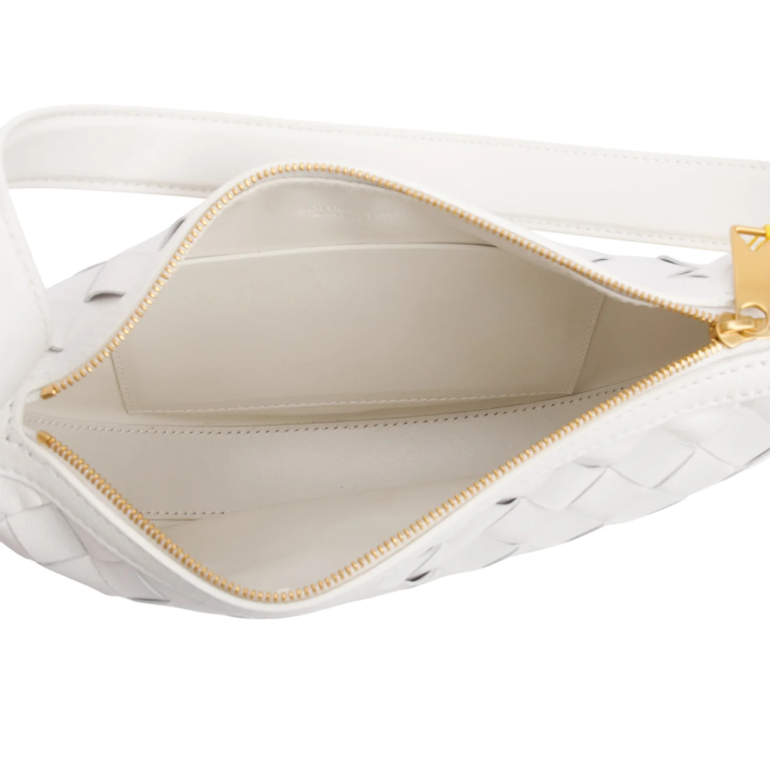 Bottega Veneta White Intrecciato Leather Mini Sunrise Bag - Image 7