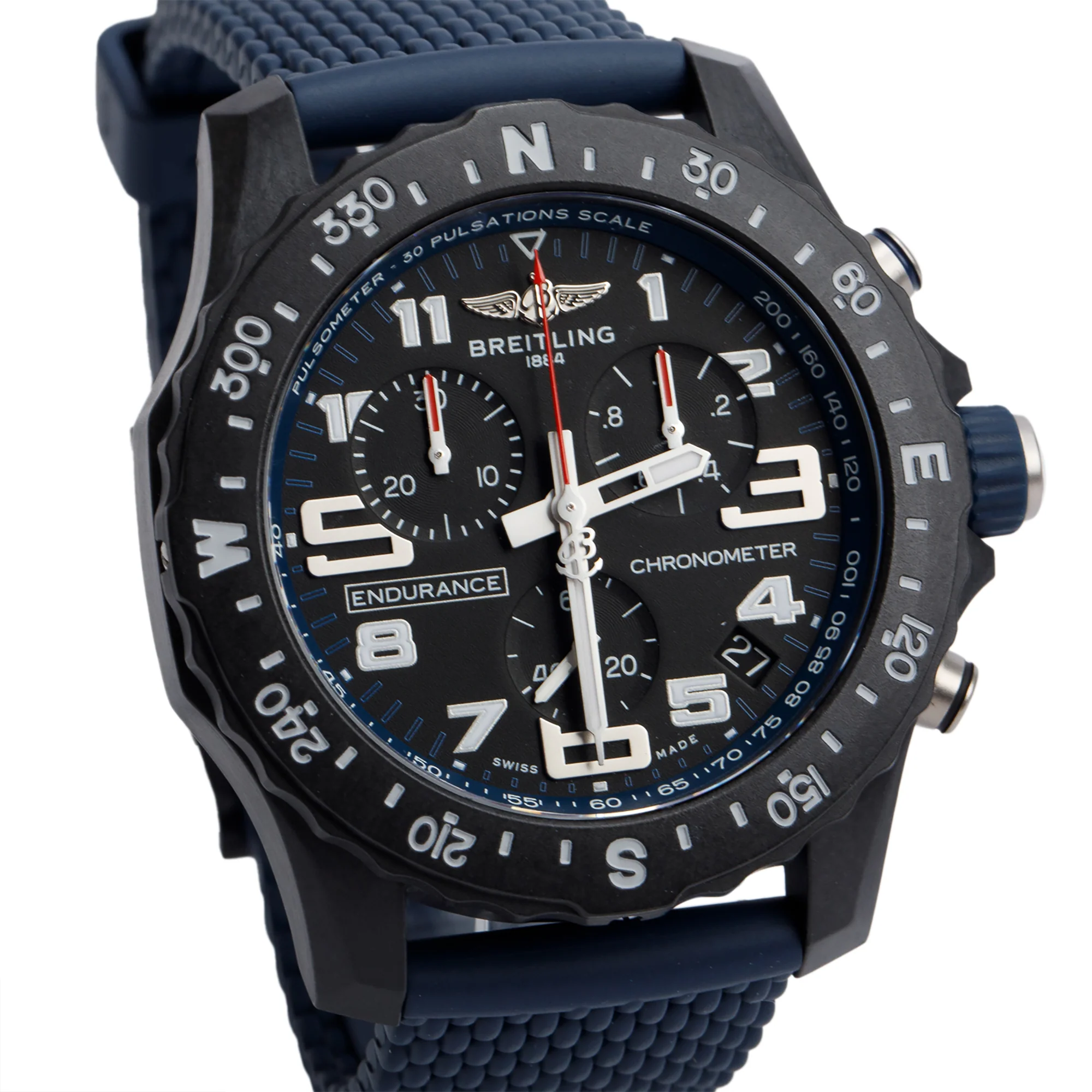 Breitling Breitlight Black Polymer Endurance Pro 44MM Watch Black & Blue X82310 w/ Box, Papers & Extra Strap - Image 3