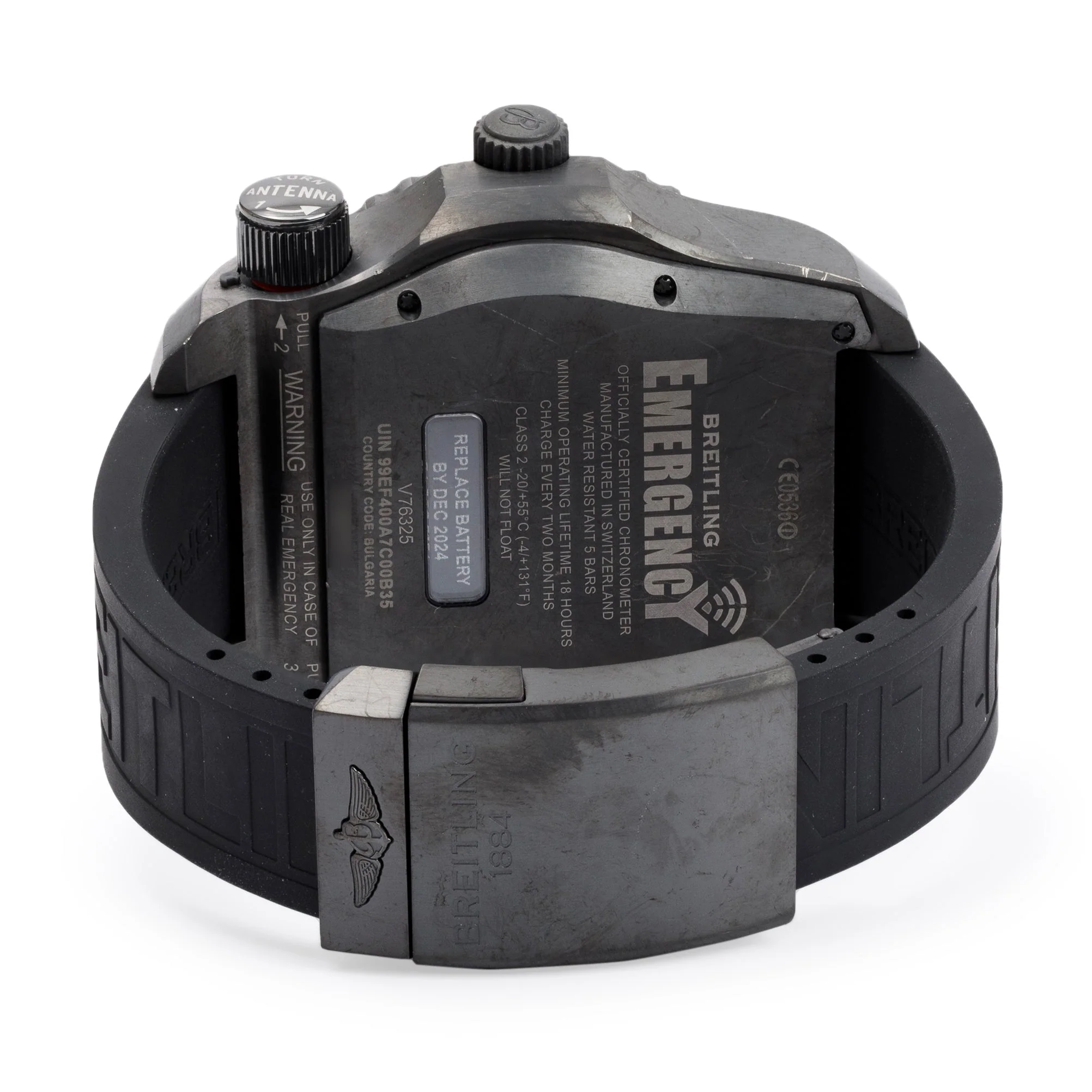 Breitling DLC Coated Titanium Emergency II Night Mission 51 MM Watch w/ Box & Papers - Image 4