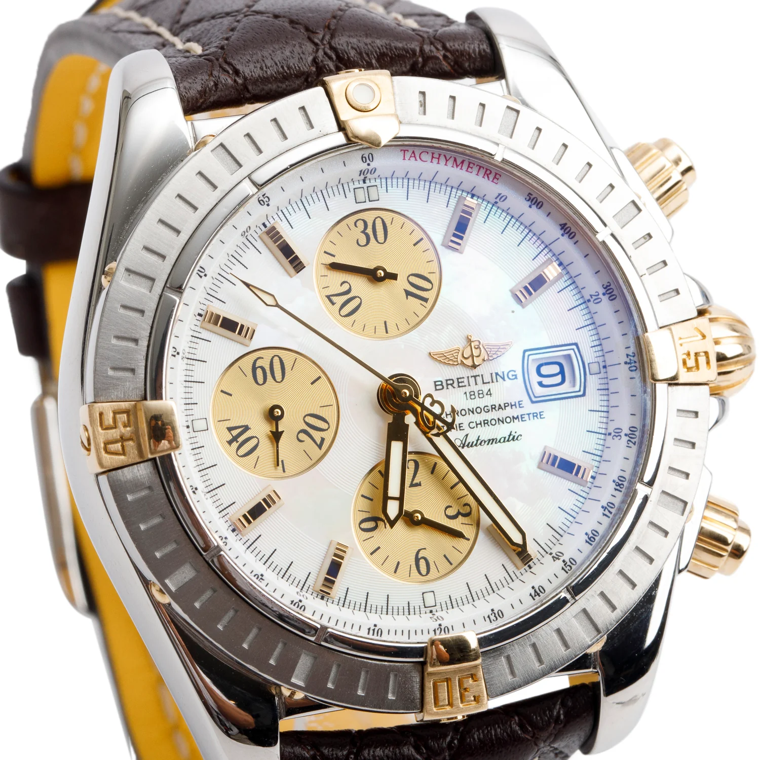 Breitling Stainless Steel & 18k Yellow Gold Chronomat Evolution 44 MM Automatic Chronograph Watch B13356 - Image 2