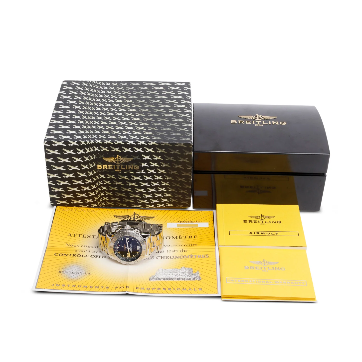 Breitling Stainless Steel Airwolf 43 MM Chronometer Quartz Watch A78363 w/ Box & Papers - Image 2