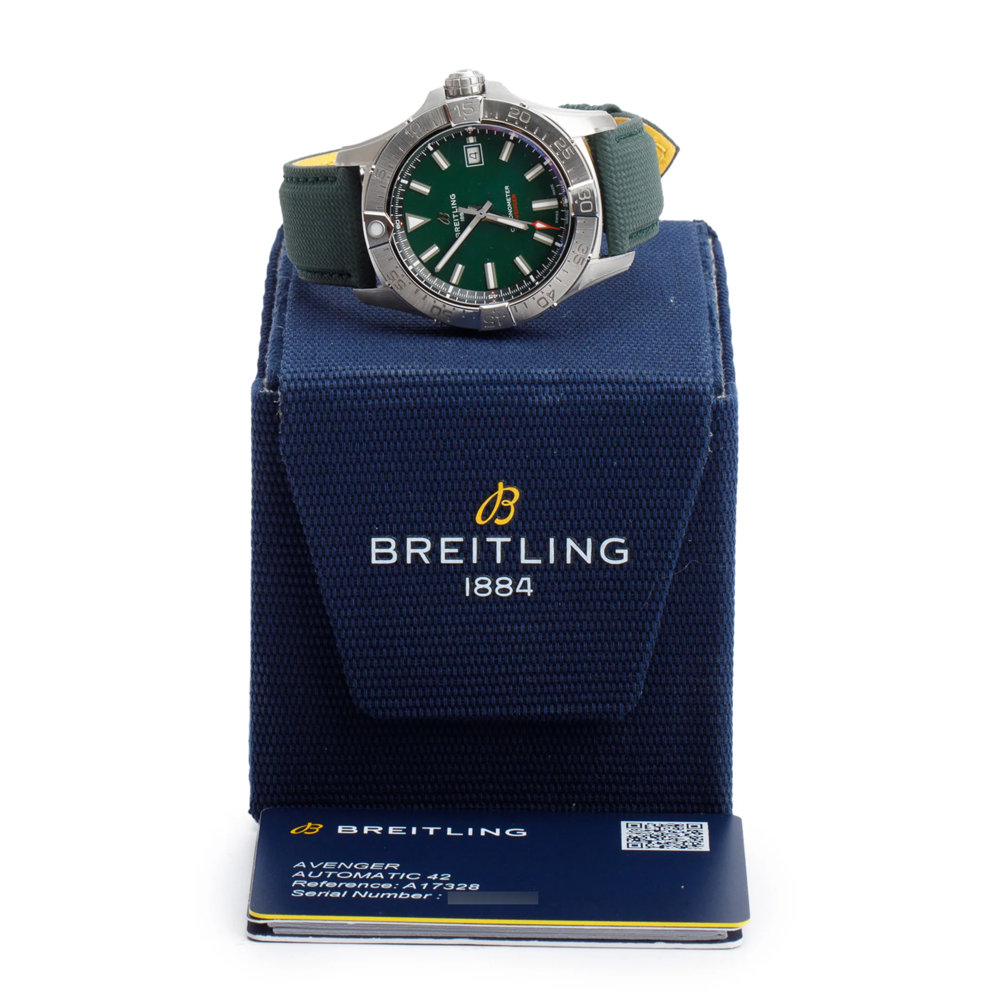 Breitling Stainless Steel Avenger 42 MM Automatic Watch Green Dial A17328 w/ Box & Papers - Image 2