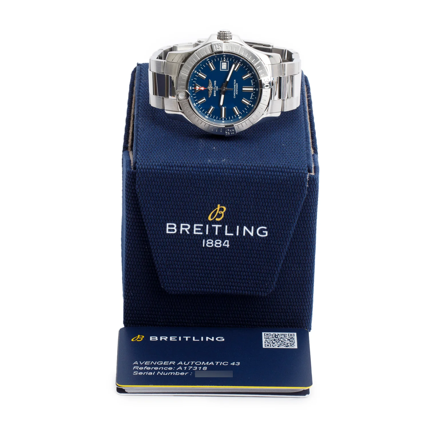 Breitling Stainless Steel Avenger 43 MM Automatic Watch Blue Dial A17318 w/ Box & Papers - Image 2