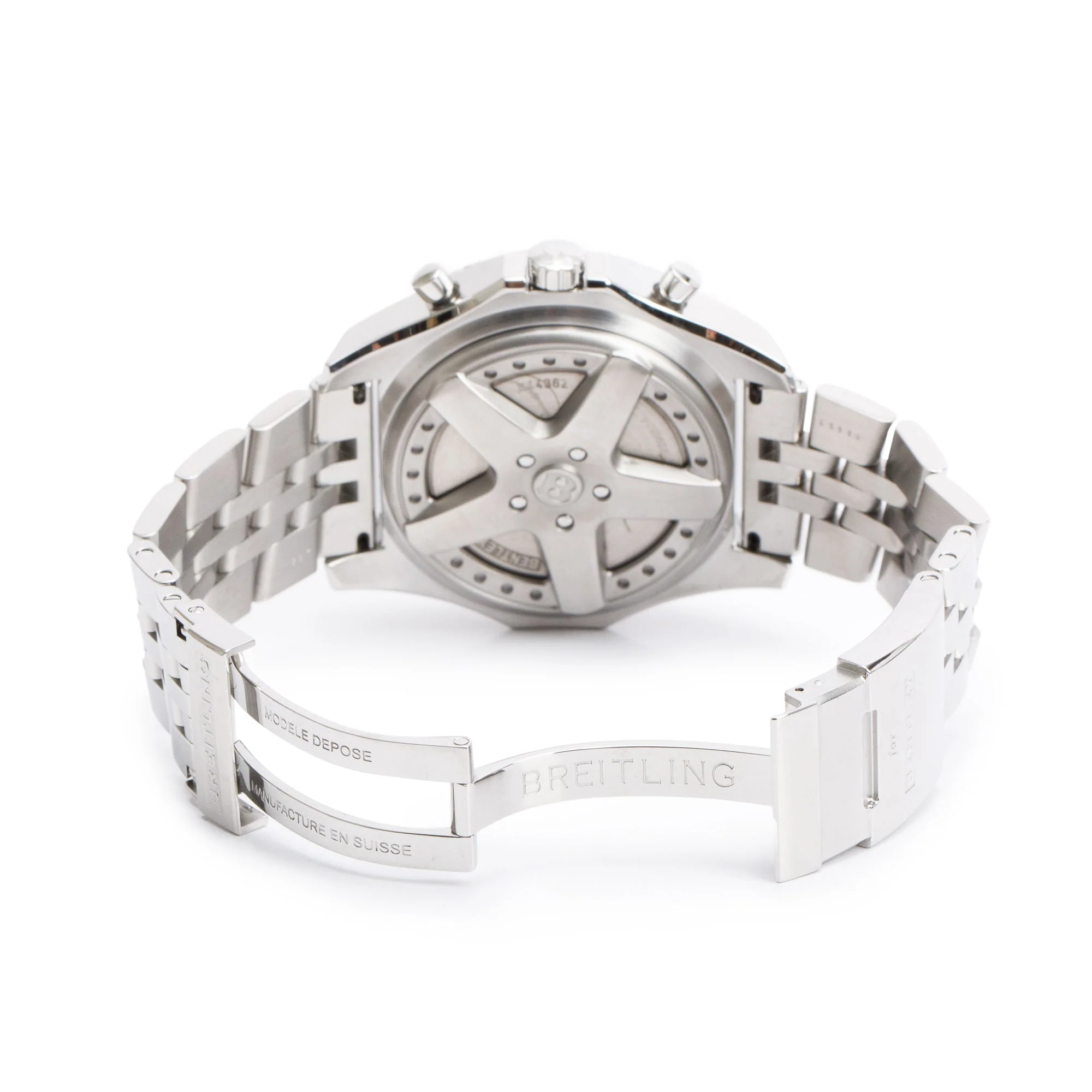 Breitling Stainless Steel Bentley 6.75 49 MM Automatic Chronograph Blue Dial Watch A44362 w/ Box & Papers - Image 5