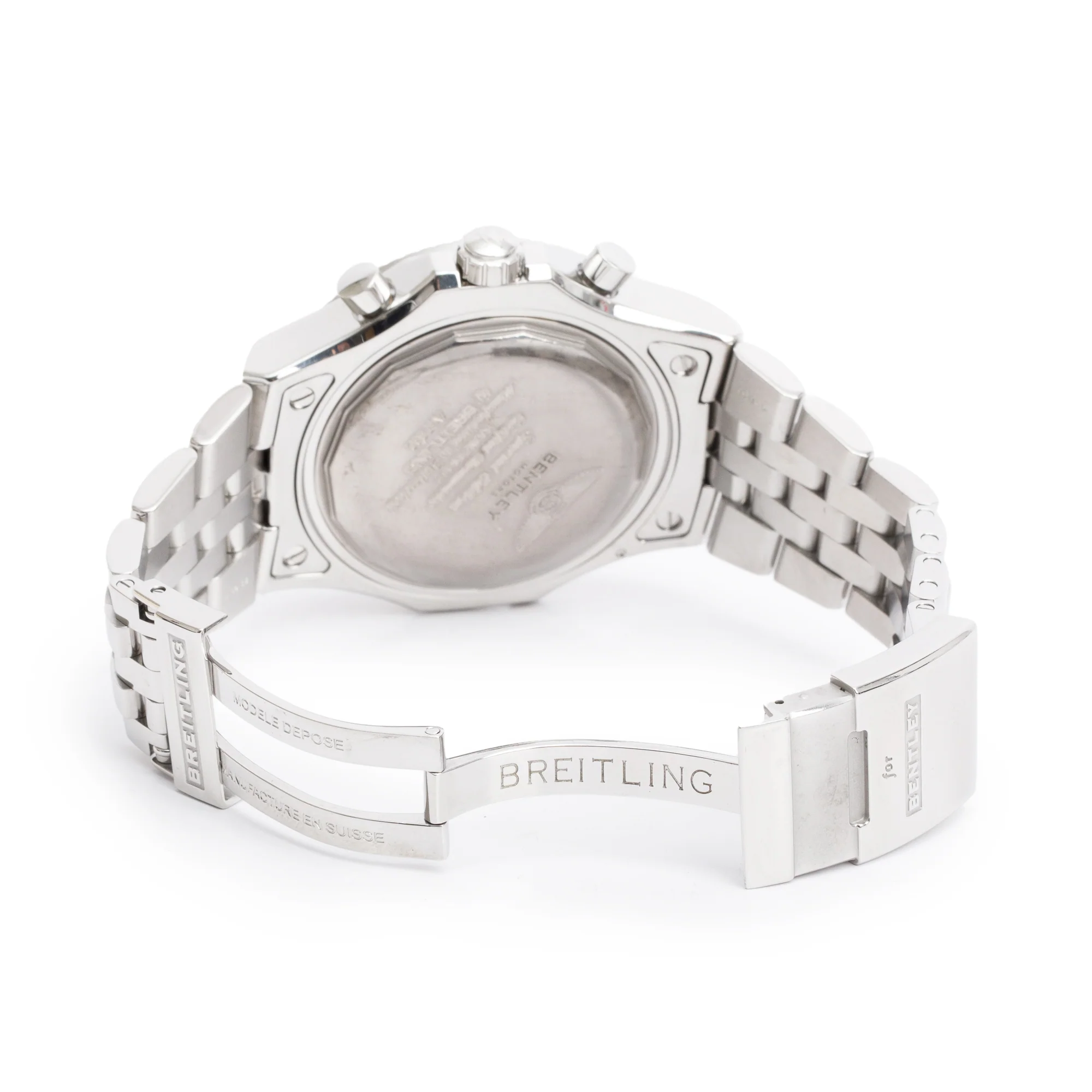 Breitling Stainless Steel Bentley GMT 49 MM Automatic Chronograph White Dial Watch A47362 w/ Box & Papers - Image 5