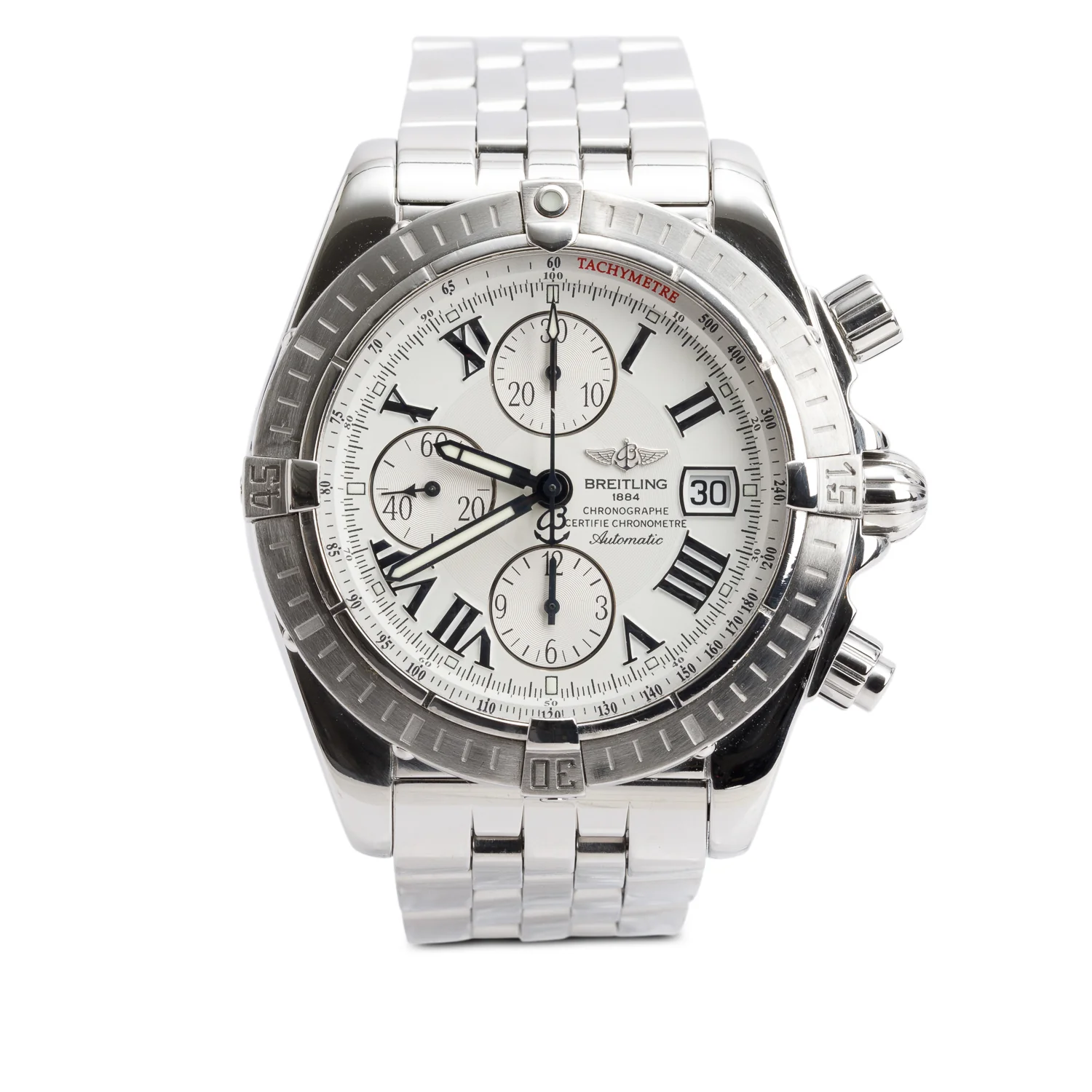Breitling Stainless Steel Chronomat Evolution 44 MM Automatic Chronograph Watch A13356