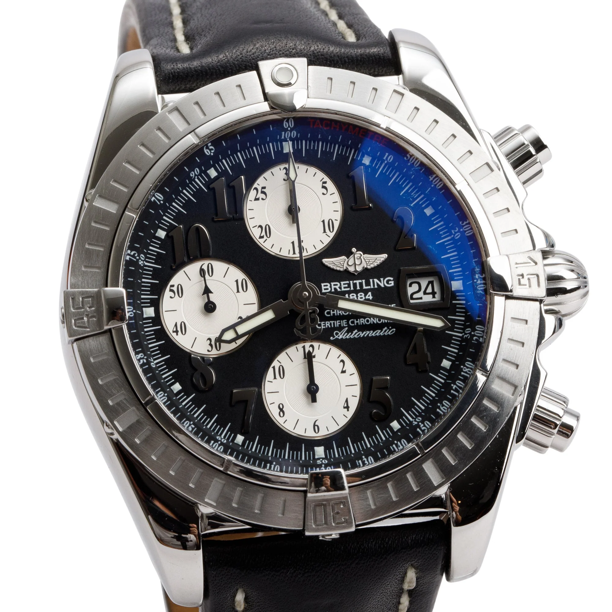Breitling Stainless Steel Chronomat Evolution 44 MM Automatic Chronograph Watch A13356 w/ Box & Papers - Image 3
