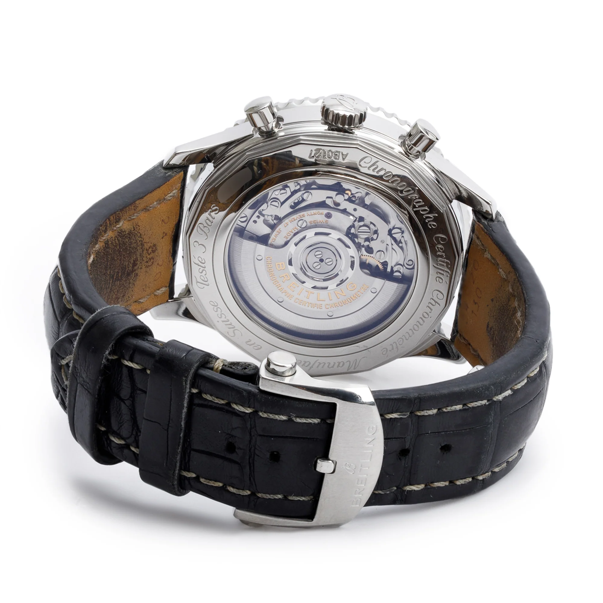 Breitling Stainless Steel Navitimer 46 MM Automatic Chronograph Watch Black Dial AB0127 w/ Box & Papers - Image 4