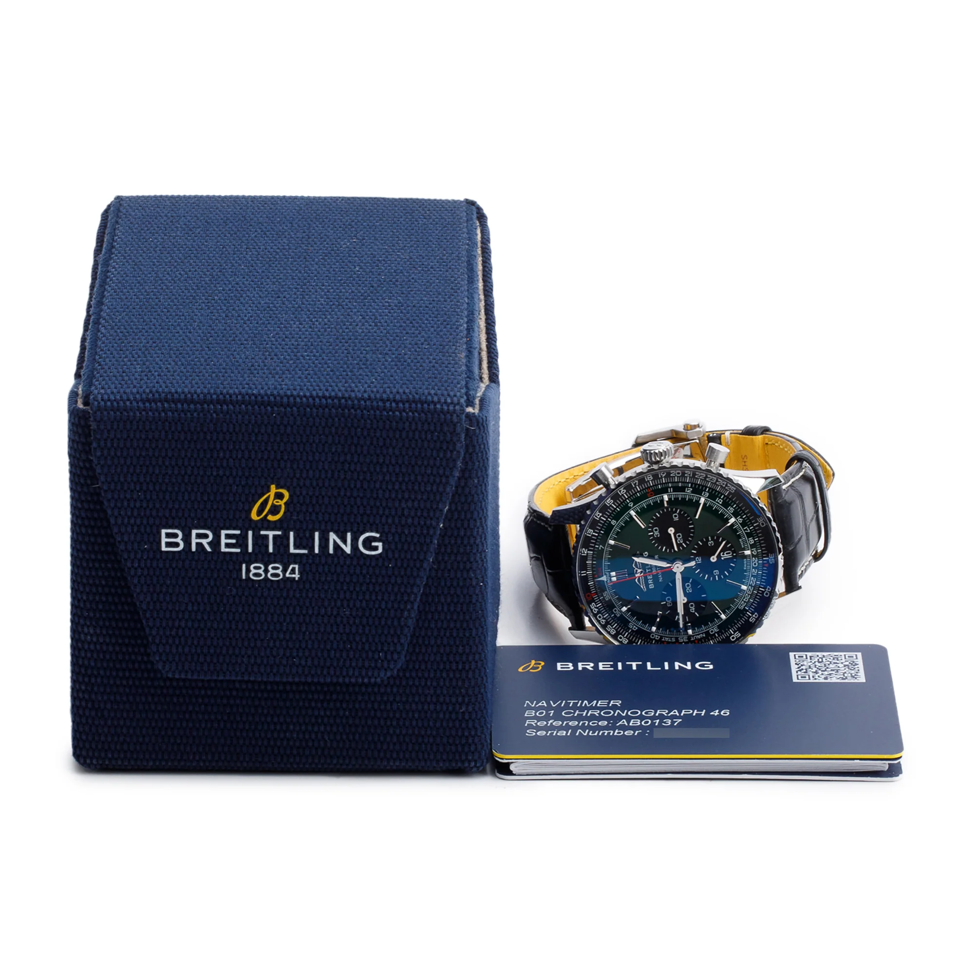 Breitling Stainless Steel Navitimer B01 46 MM Automatic Chronograph Watch Green Dial AB0137 w/ Box & Papers - Image 2