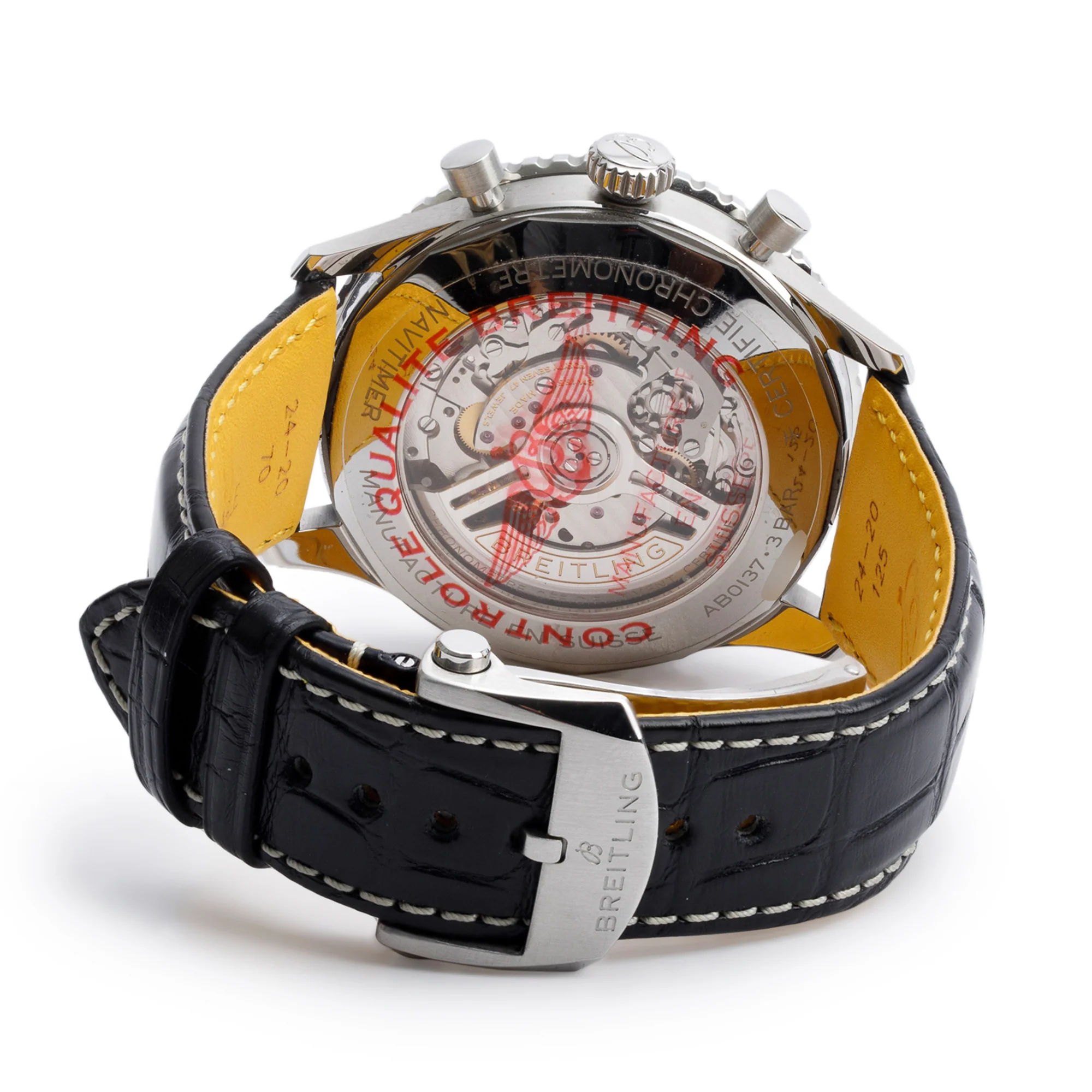 Breitling Stainless Steel Navitimer B01 46 MM Automatic Chronograph Watch Green Dial AB0137 w/ Box & Papers - Image 4