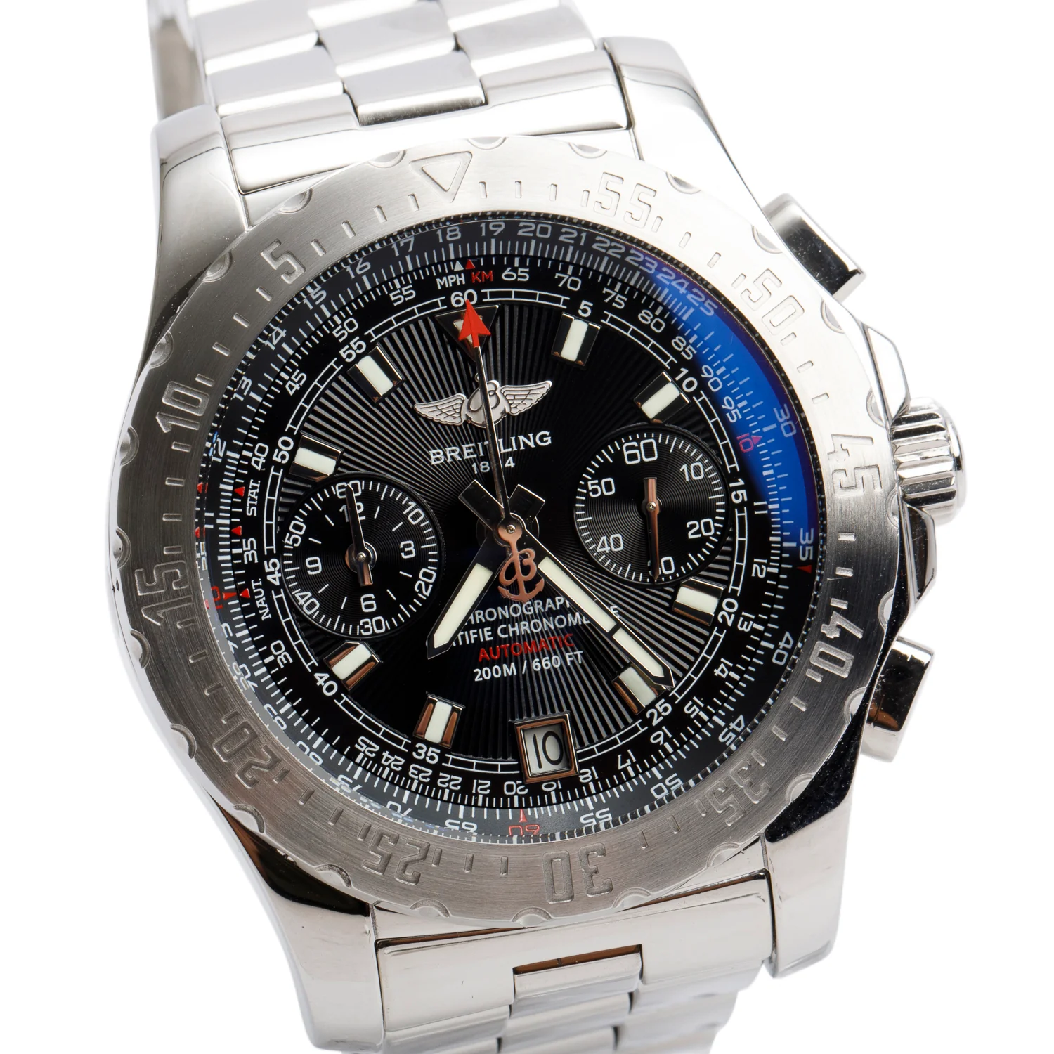 Breitling Stainless Steel Professional Skyracer 43.5 MM Chronograph Automatic Watch Black Dial A27362 w/ Box & Papers - Image 3