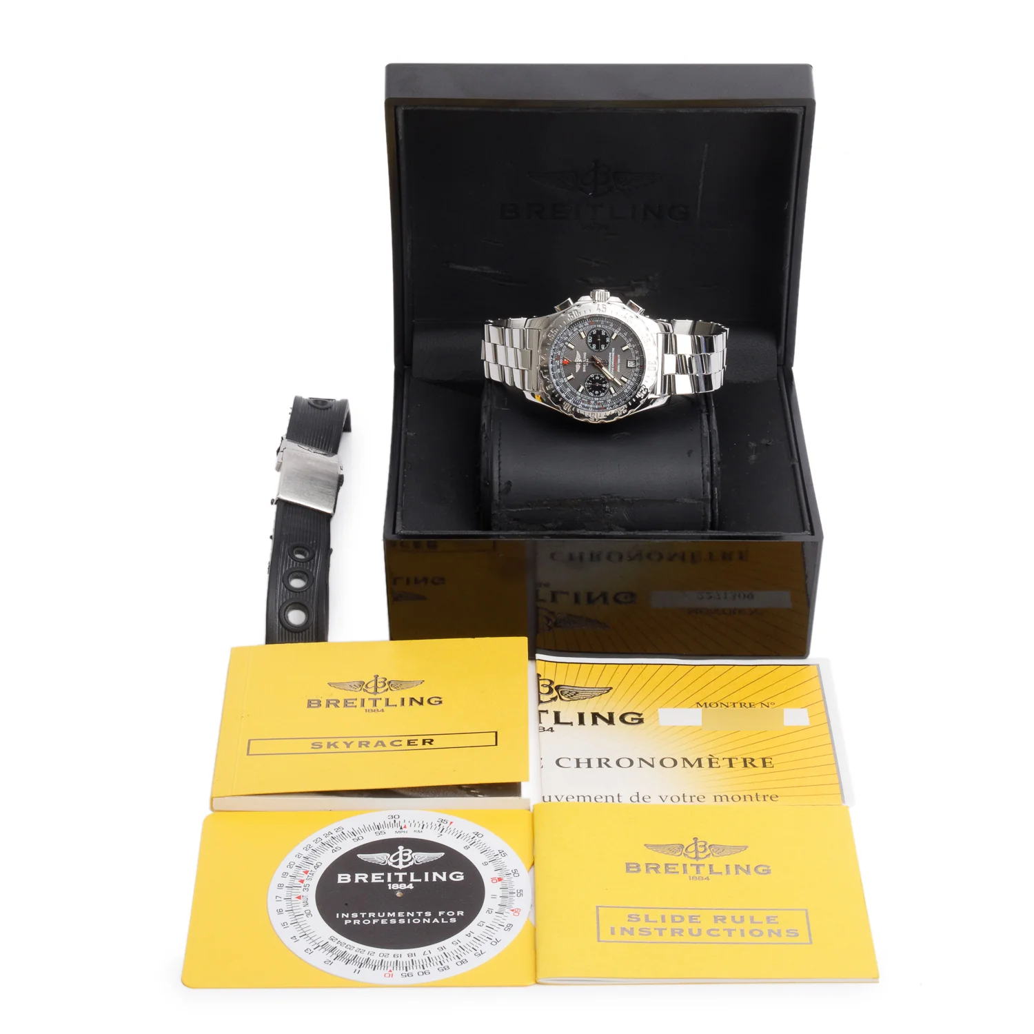 Breitling Stainless Steel Professional Skyracer 43.5 MM Chronograph Automatic Watch Grey Dial A27362 w/ Box & Papers - Image 2