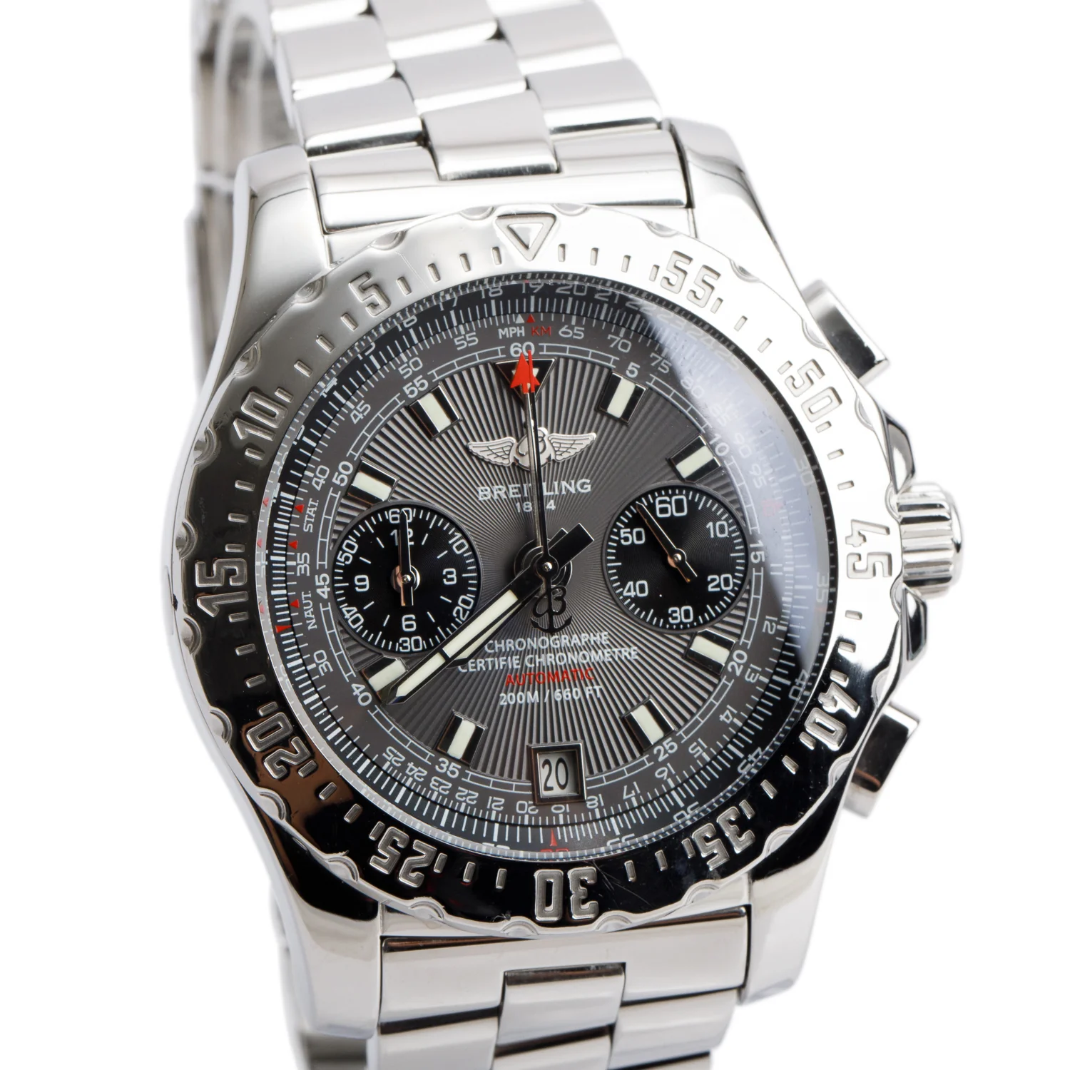 Breitling Stainless Steel Professional Skyracer 43.5 MM Chronograph Automatic Watch Grey Dial A27362 w/ Box & Papers - Image 3