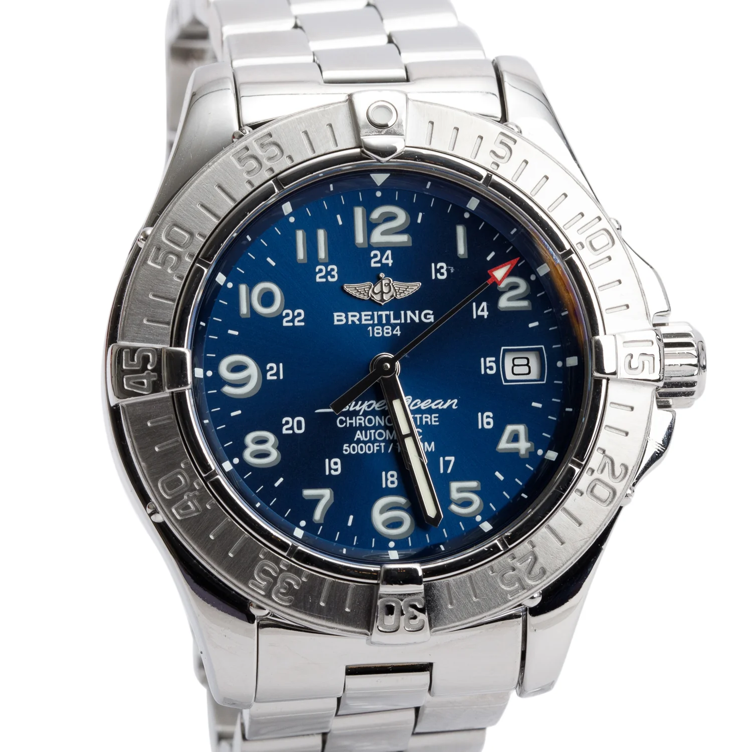 Breitling Stainless Steel Superocean 42 MM Automatic Watch Blue Dial A17360 w/ Box & Papers - Image 3