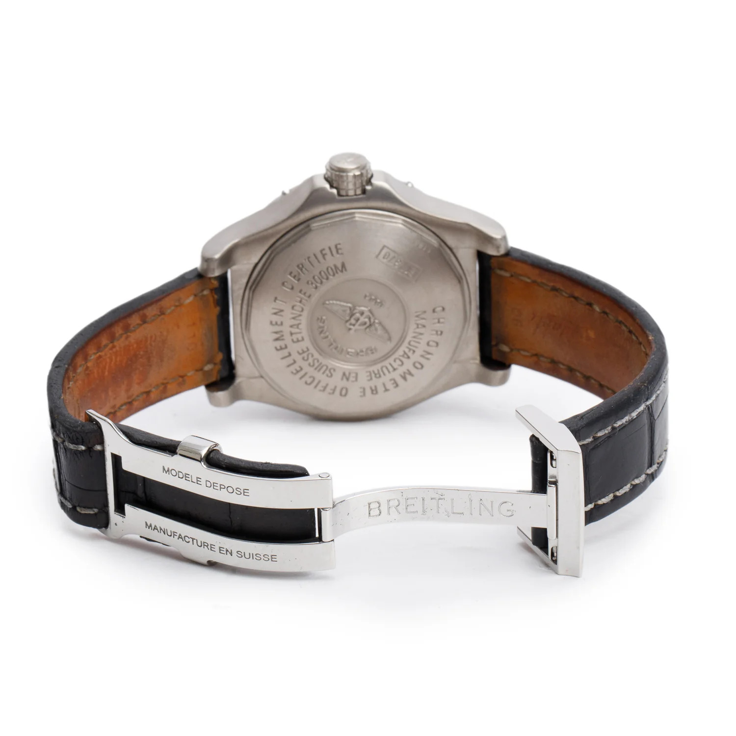 Breitling Titanium Avenger Seawolf 44 MM Automatic Watch Yellow Dial E17370 w/ Case & Extra Strap - Image 5