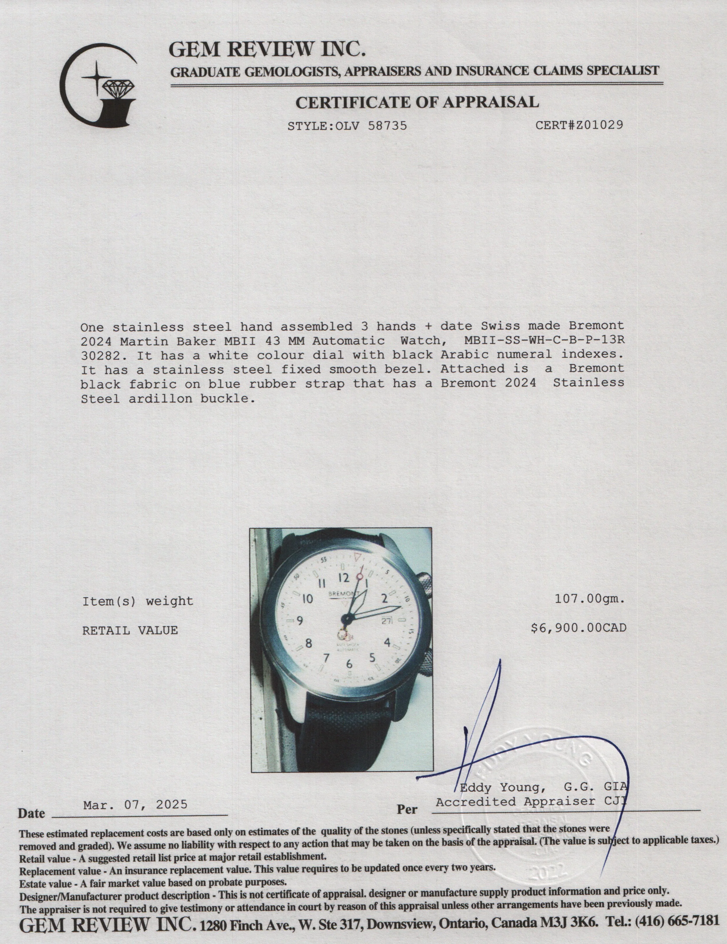 Bremont 2024 Stainless Steel Martin Baker MBII 43 MM Automatic Watch w/ Box & Papers - Image 6