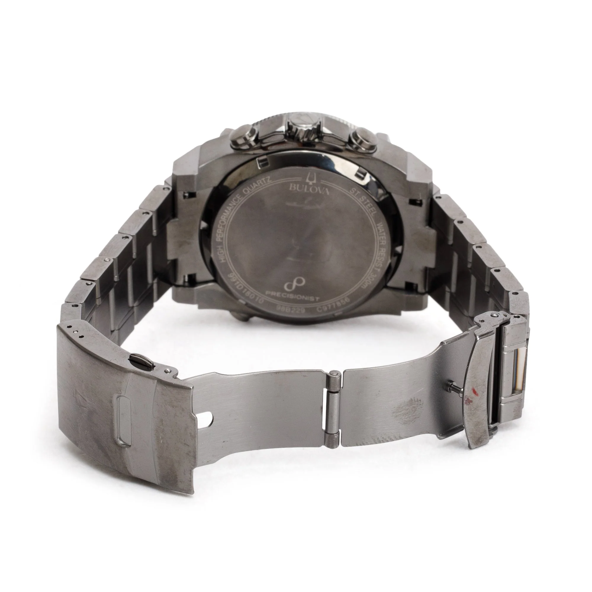 Bulova Grey PVD Stainless Steel Precisionist 46.5 MM Chronograph Quartz Watch 98B229 w/ Box - Image 5