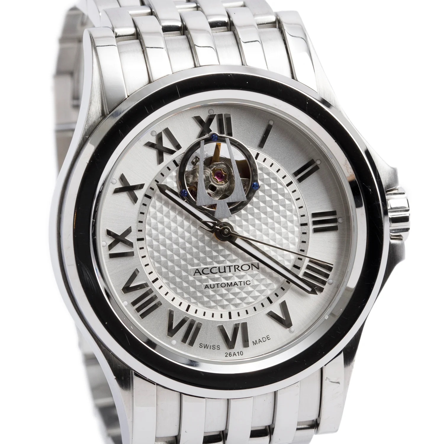 Bulova Stainless Steel Accutron 40 MM Automatic Watch Silver Dial w/ Box & Papers - Image 3