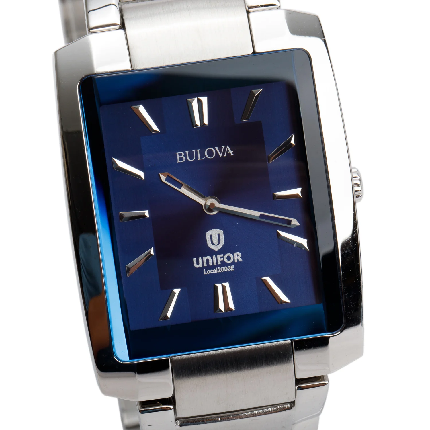 Bulova Stainless Steel Classic 35 MM Quartz Watch Blue Dial w/ Box - Image 3