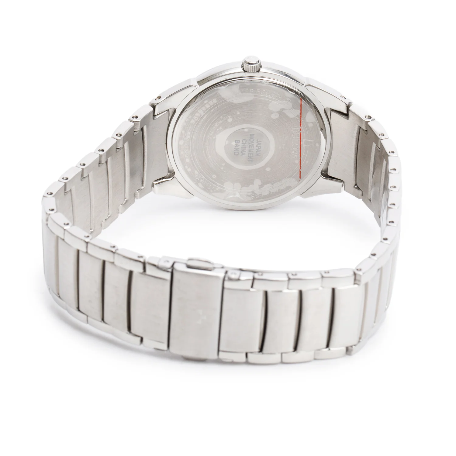 Bulova Stainless Steel Classic 38 MM Quartz Watch Black Dial w/ Box - Image 4