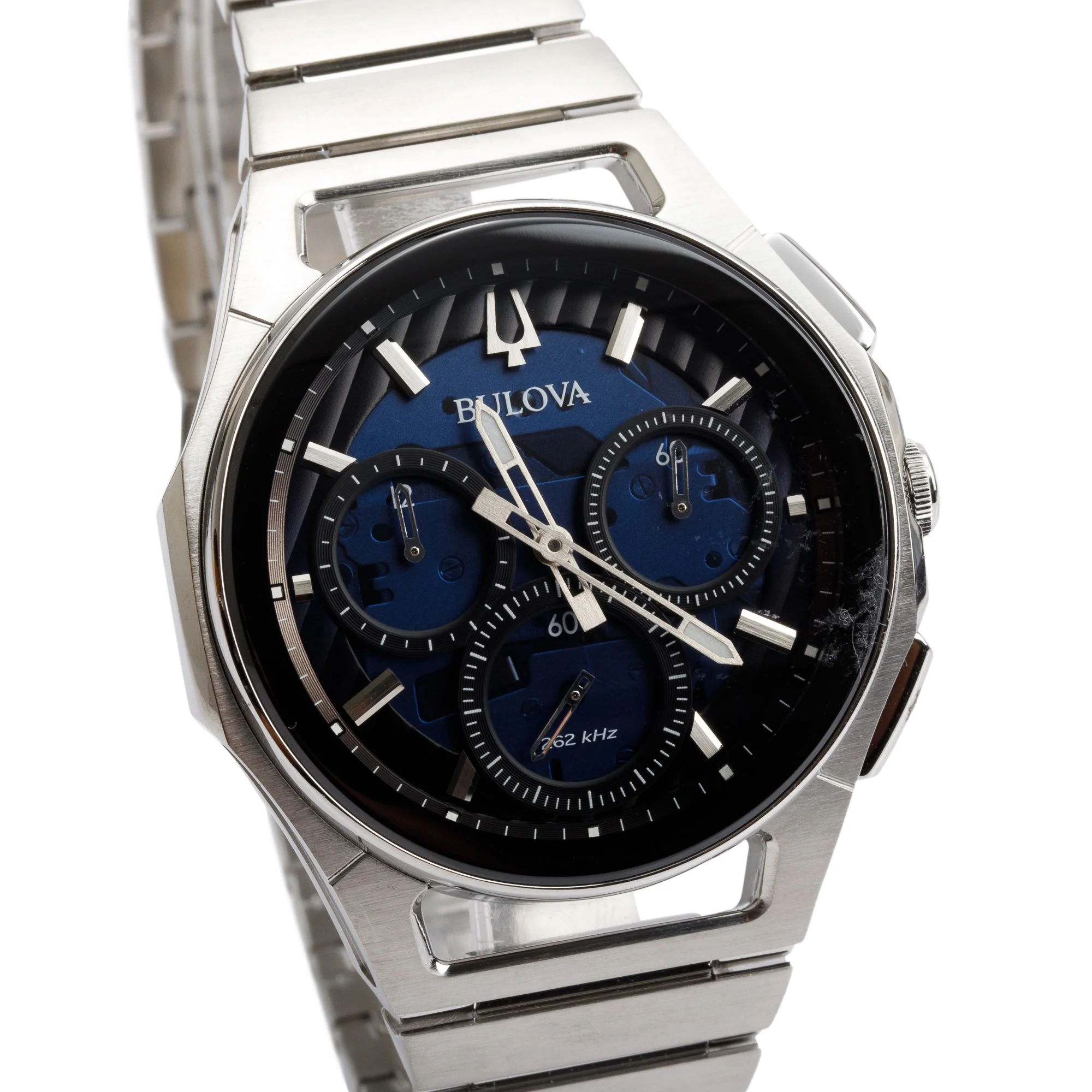 Bulova Stainless Steel Curv 44 MM Chronograph Quartz Watch 96A205 - Image 2