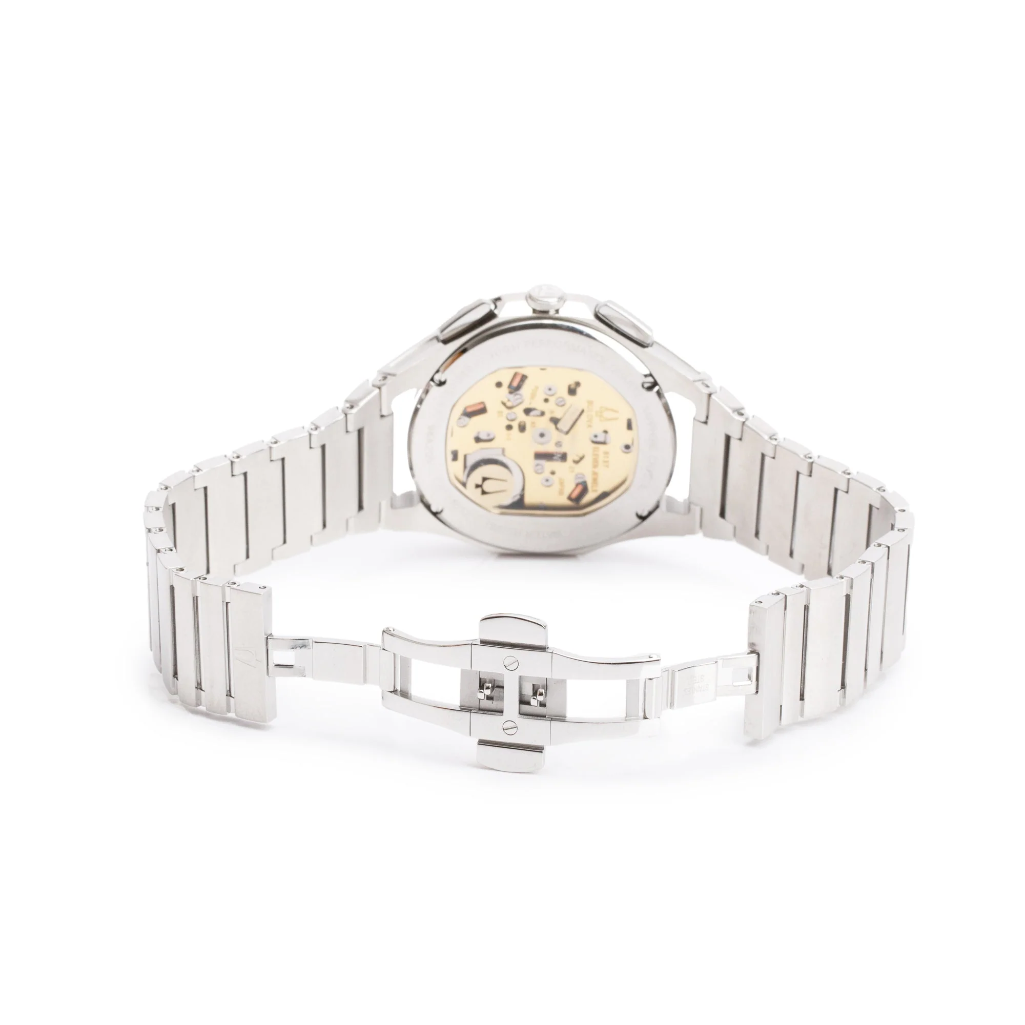 Bulova Stainless Steel Curv 44 MM Chronograph Quartz Watch 96A205 - Image 4