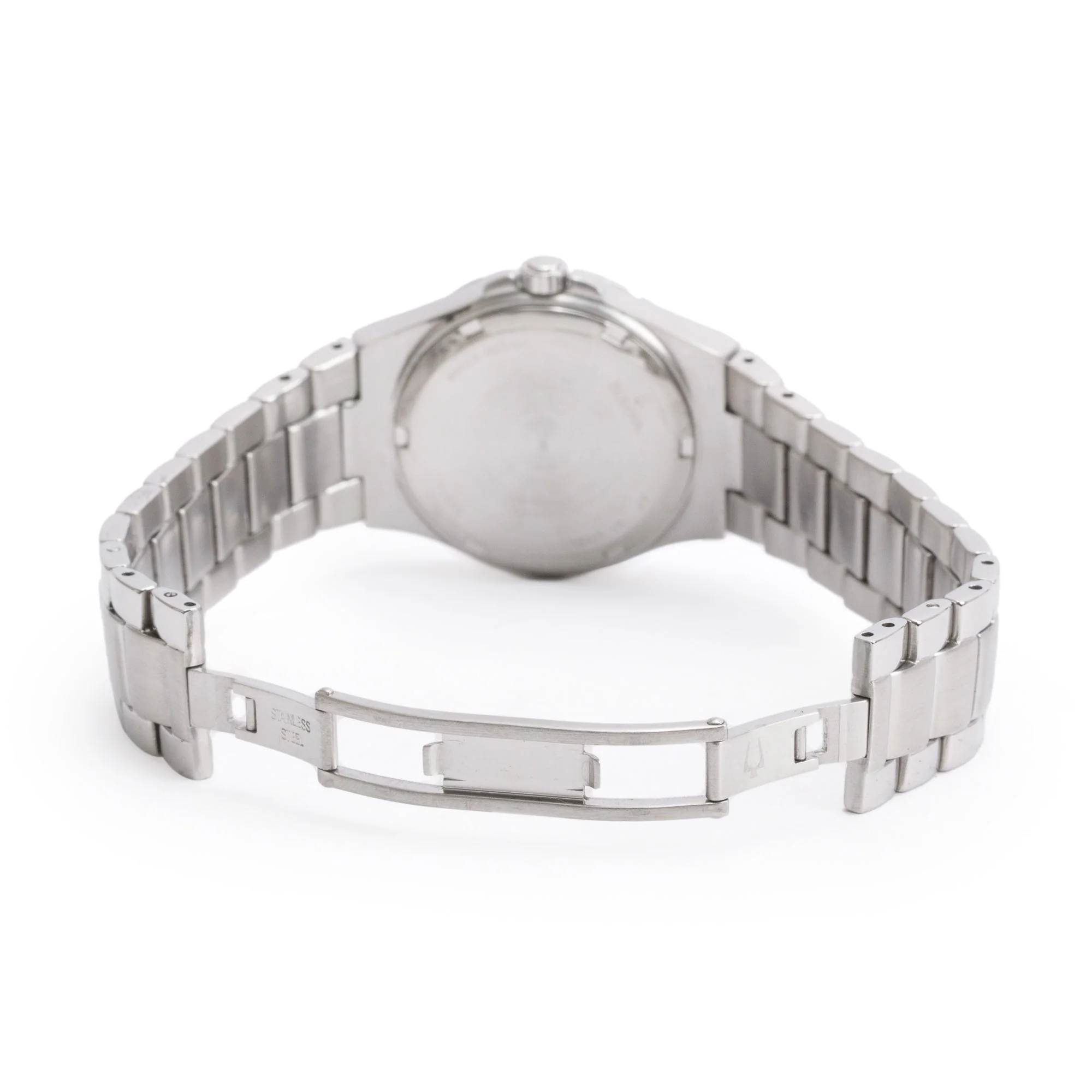 Bulova Stainless Steel Marine Star Diamond Mother of Pearl 30 MM Watch - Image 4