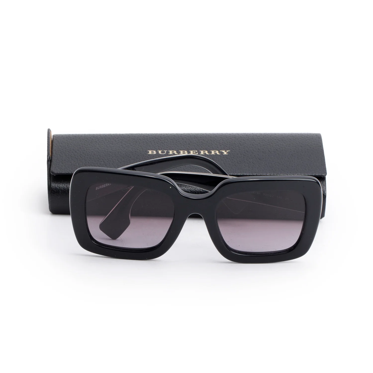 Burberry B 4284 Black Acetate Square Sunglasses w/ Case - Image 2