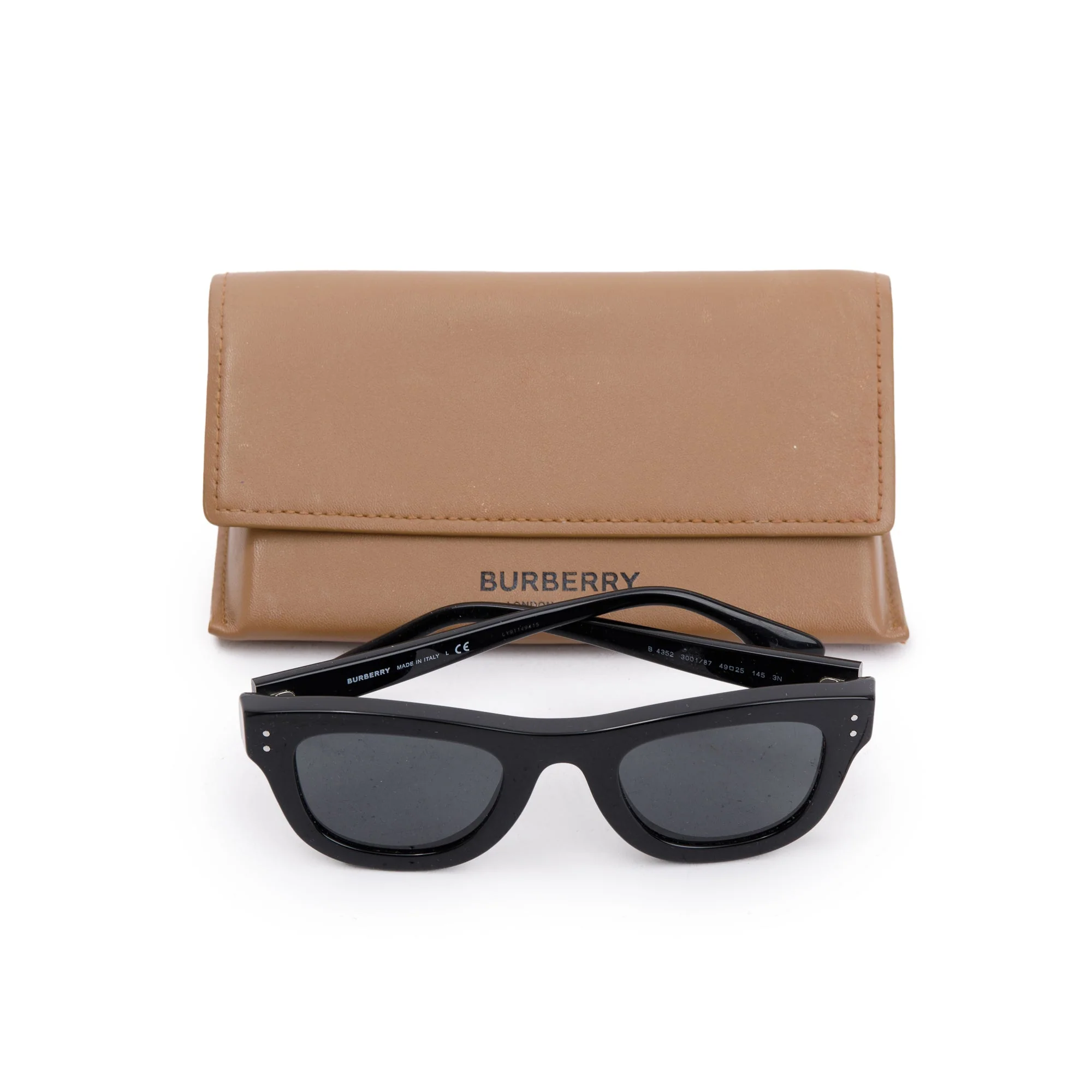 Burberry B 4352 Black Acetate Sidney Sunglasses w/ Case - Image 2