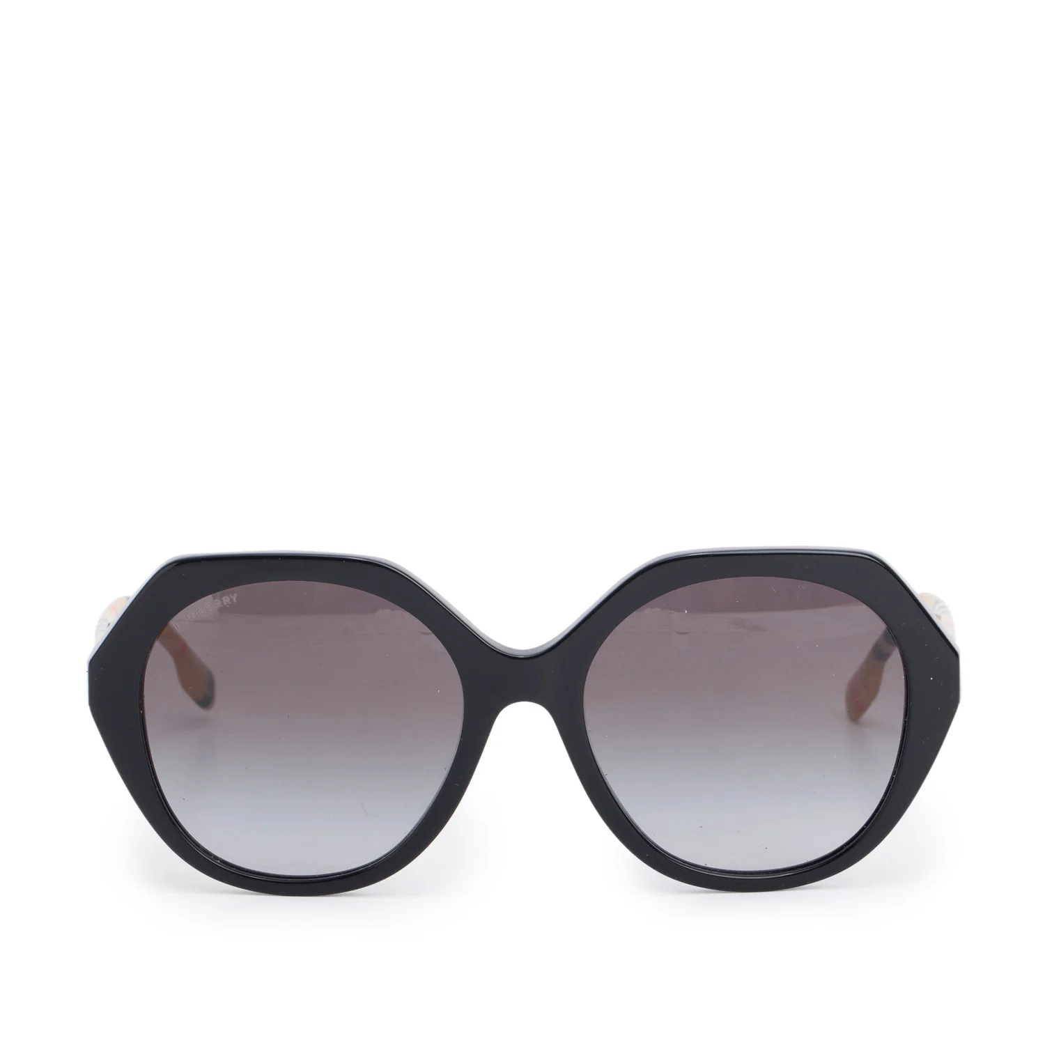 Burberry B 4375 Black/Nova Check Oversized Vanessa Sunglasses w/ Case & Box