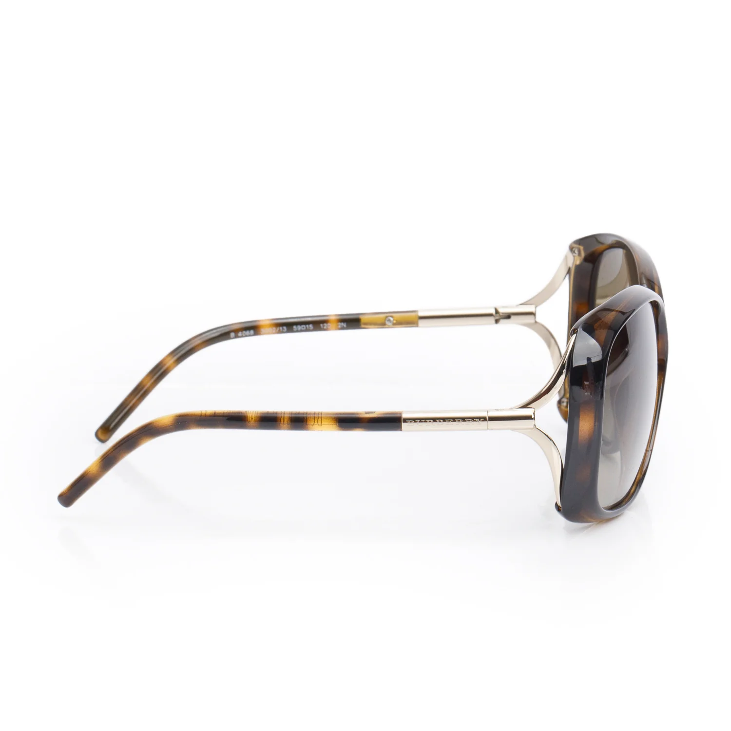 Burberry B4068 Tortoise Oversized Square Sunglasses w/ Box & Case - Image 3