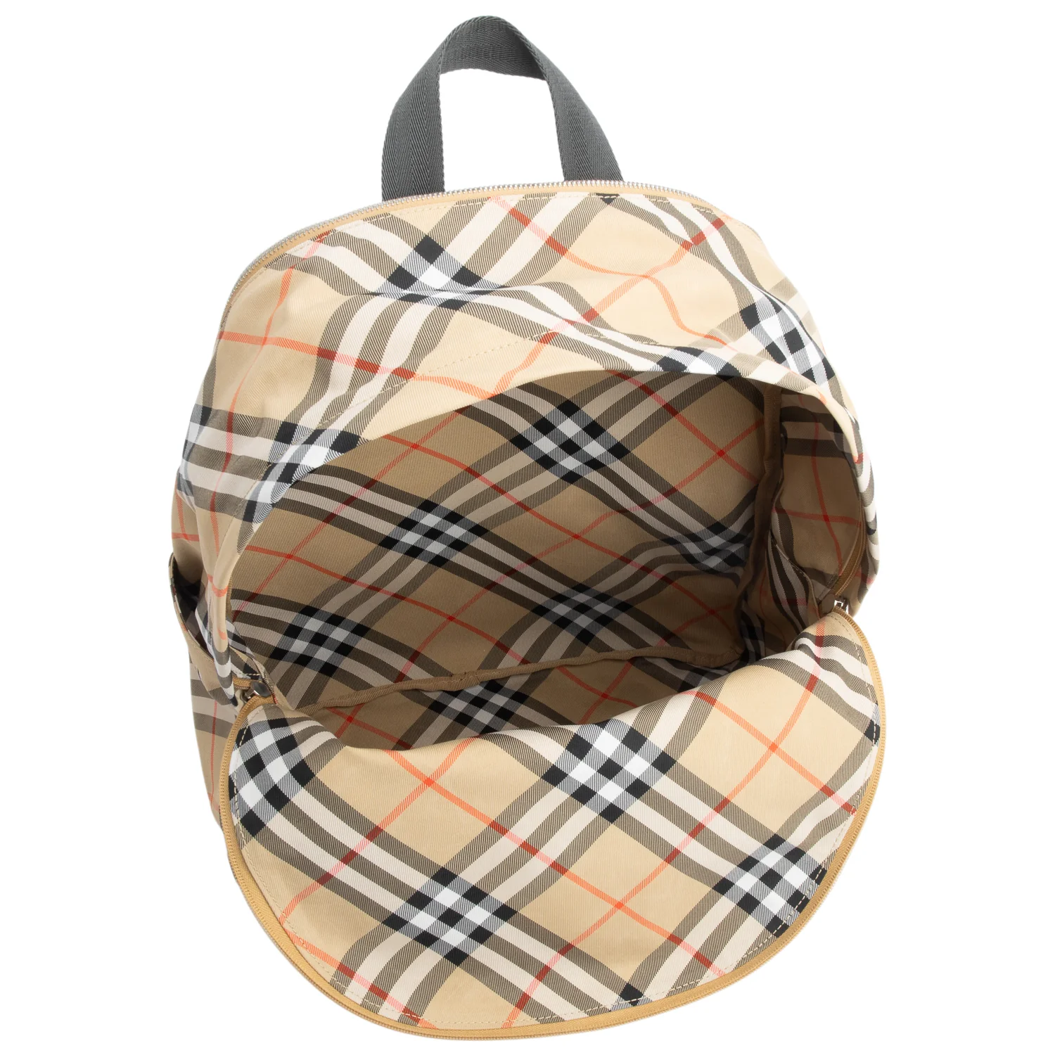 Burberry Beige Check Canvas Medium Backpack - Image 7