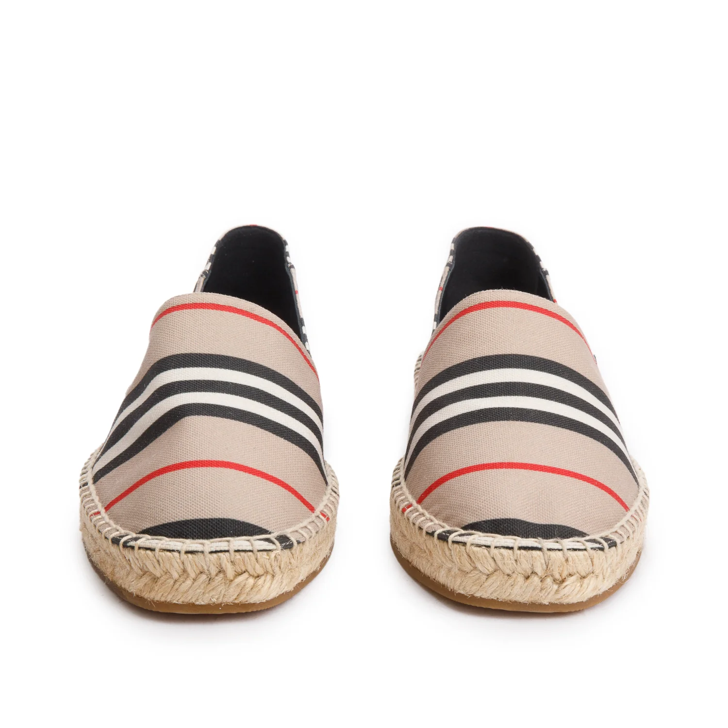 Burberry Beige Check Mews Espadrilles, Size 38 w/ Box - Image 4