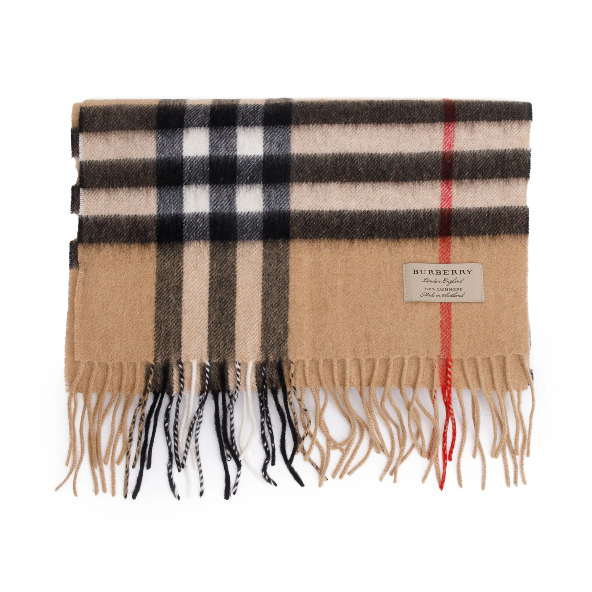 Burberry Beige Giant House Check Cashmere Scarf - Image 4