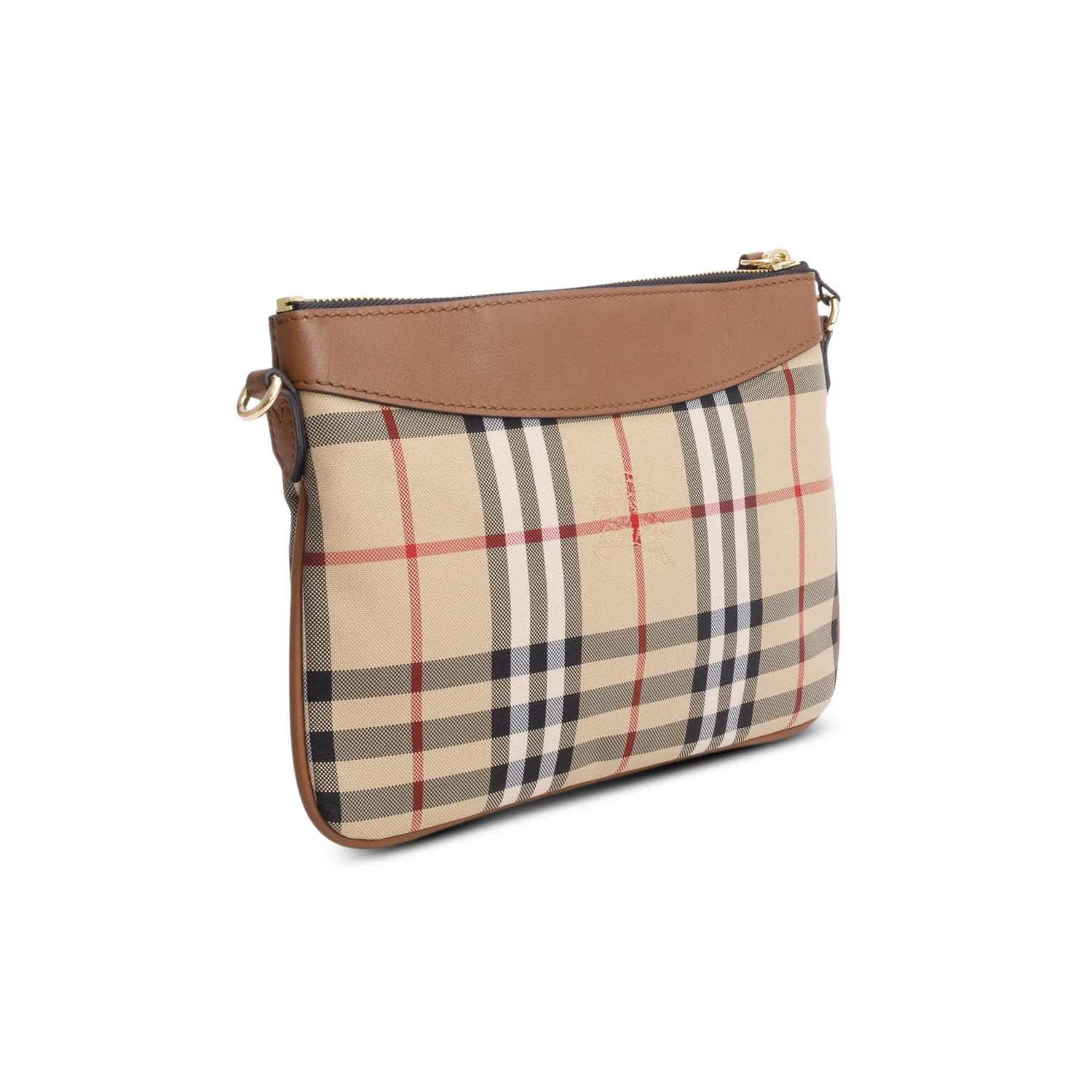 Burberry Beige Horseferry Check Peyton Crossbody Clutch - Image 6