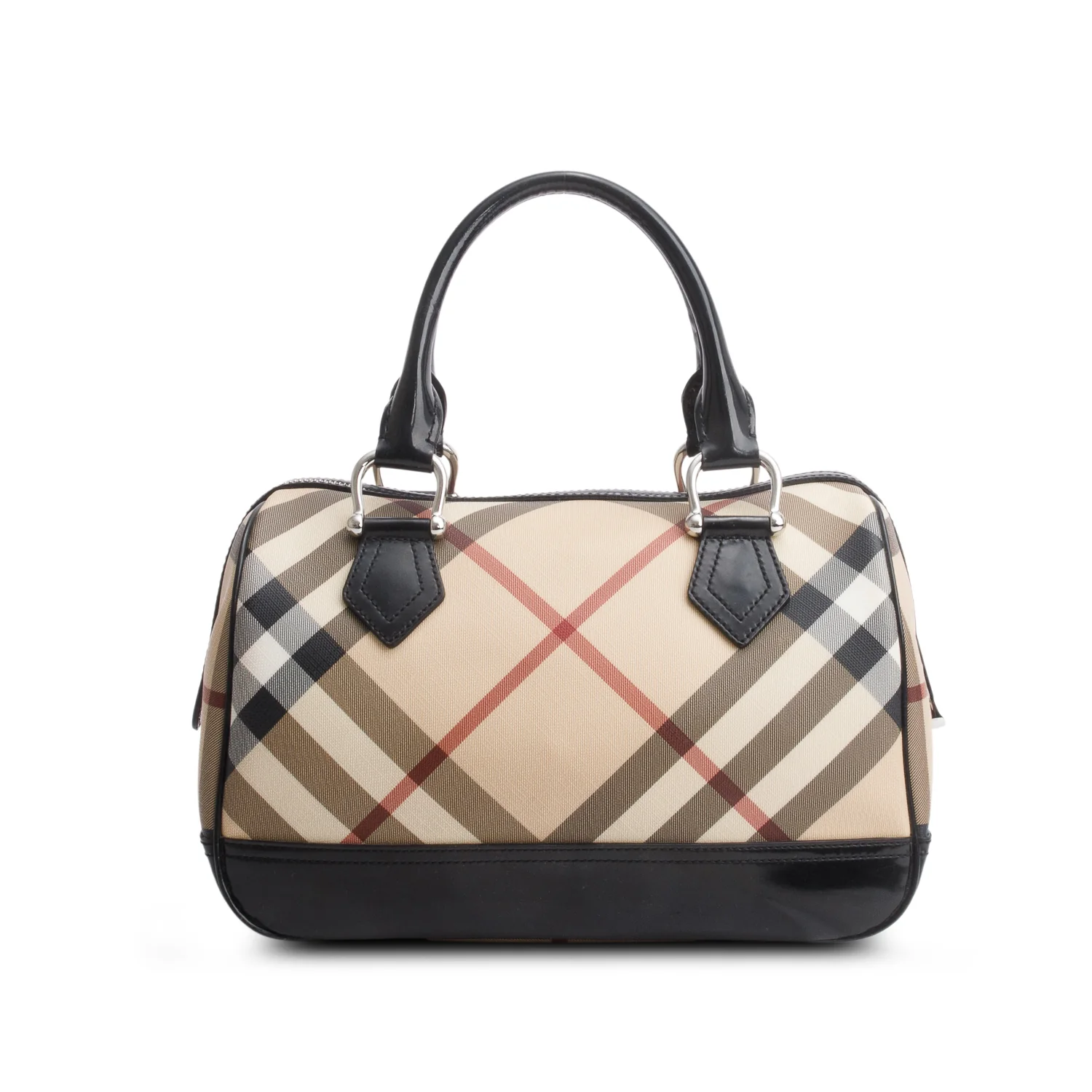 Burberry Beige Nova Check Boston Bag - Image 3