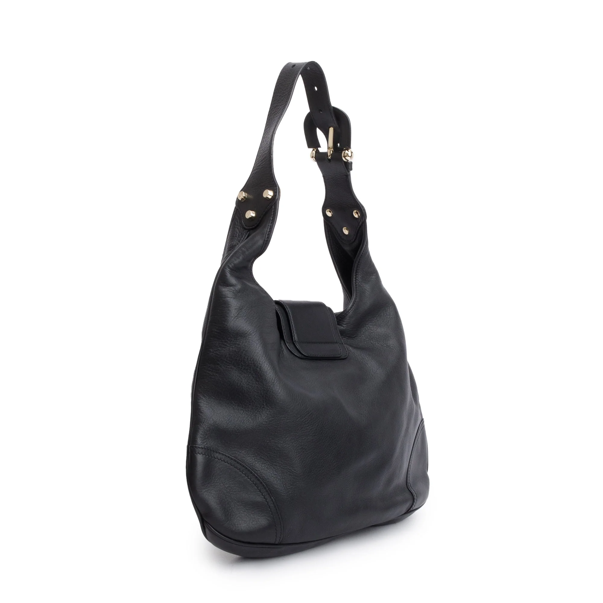 Burberry Black Calfskin Leather Hillgate Hobo - Image 5