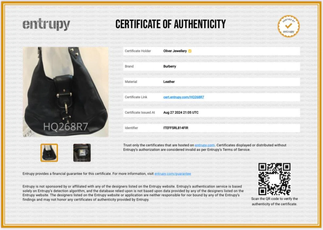 Burberry Black Calfskin Leather Hillgate Hobo - Image 9