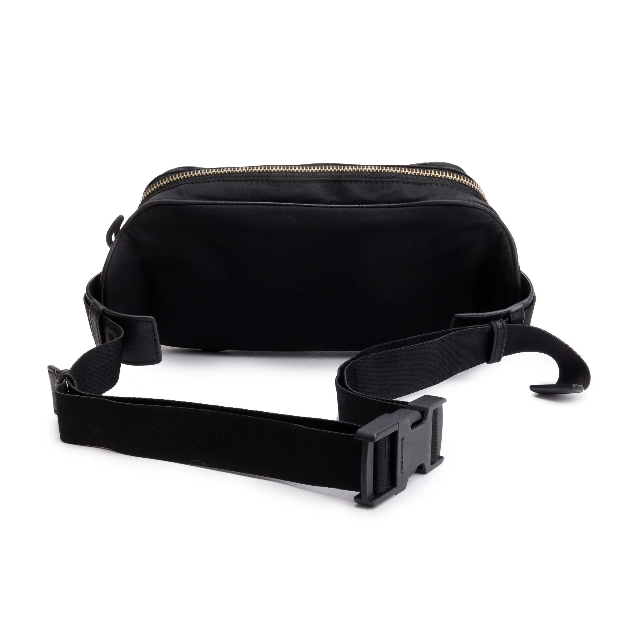 Burberry Black Econyl Logo-Print Bum Bag w/ Box - Image 4