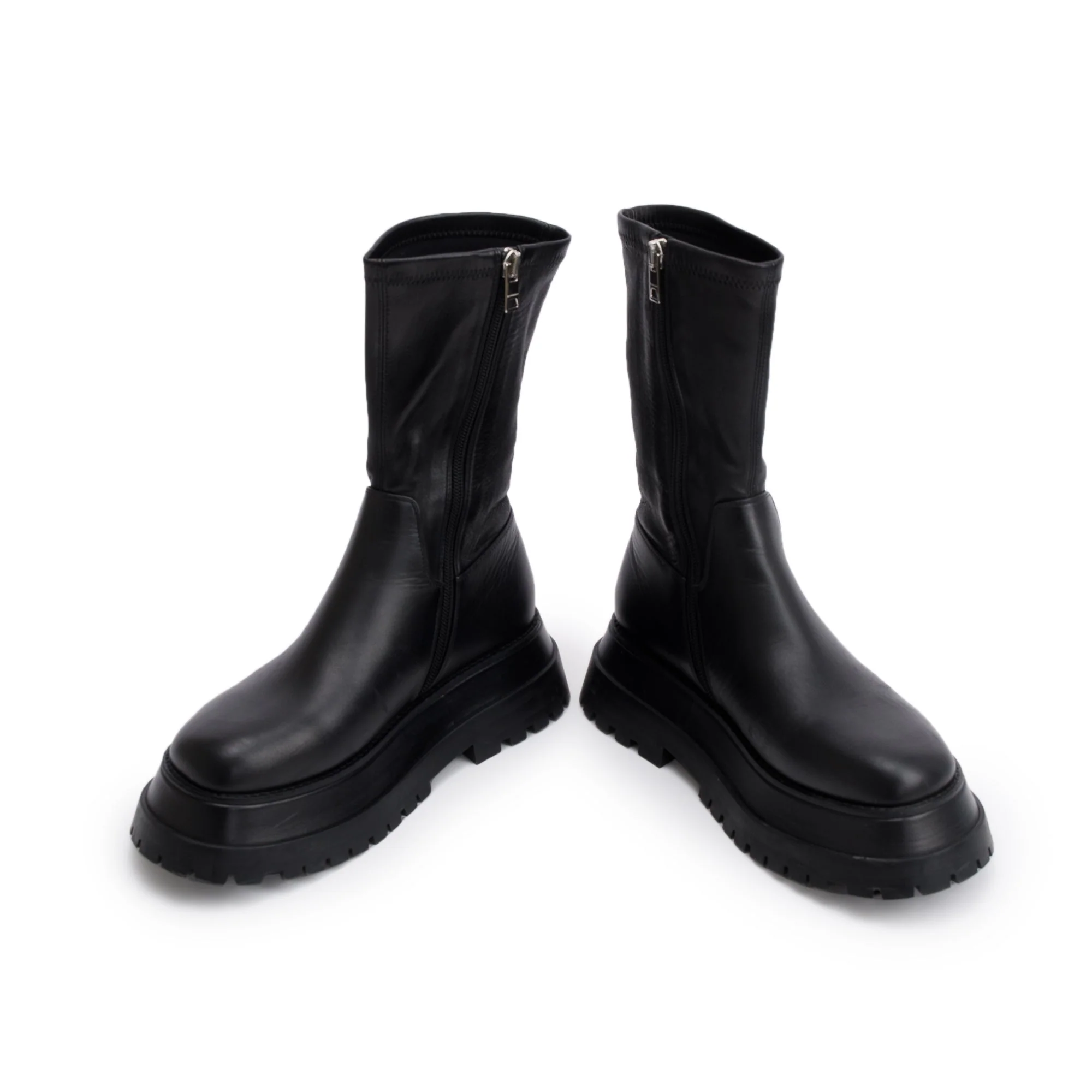 Burberry Black Leather Alf Hurr Ankle Boots, Size 37 w/ Box - Image 4