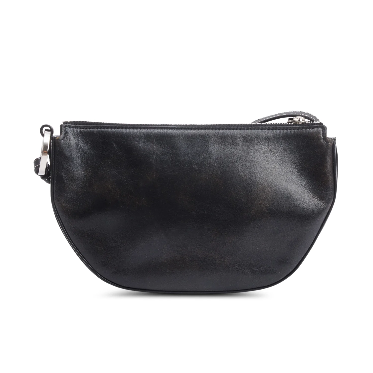 Burberry Black Leather Double Olympia Shoulder Bag - Image 5