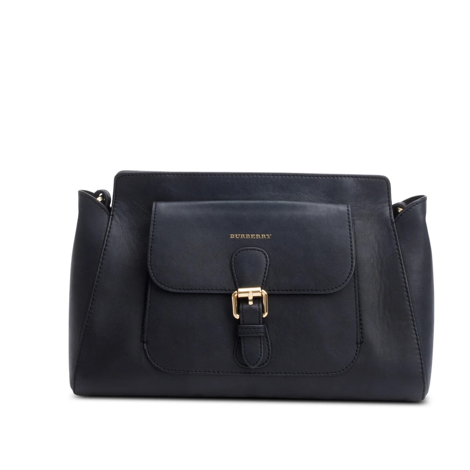 Burberry Black Leather Front Pocket Crossbody Bag - Image 3