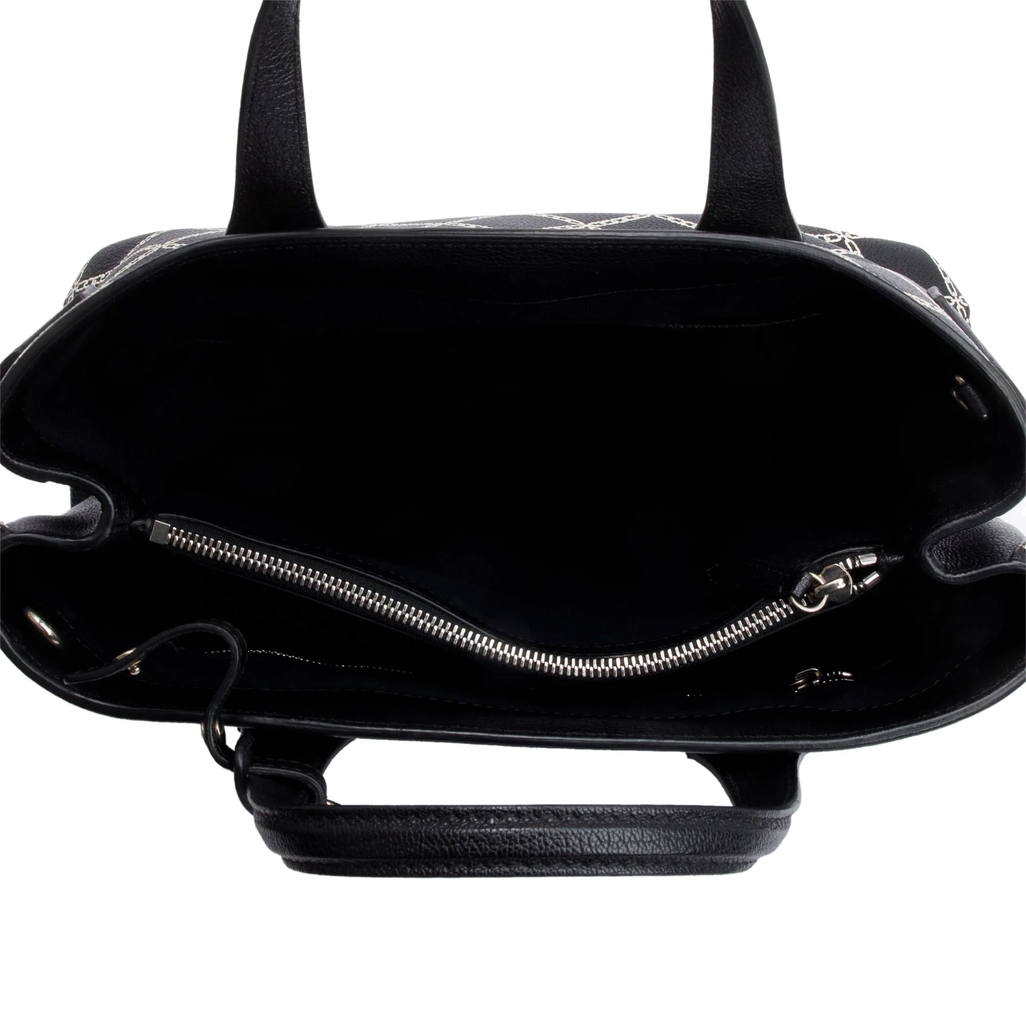 Burberry Black Printed Calfskin Leather Medium Banner NM Tote w/ Strap - Image 7