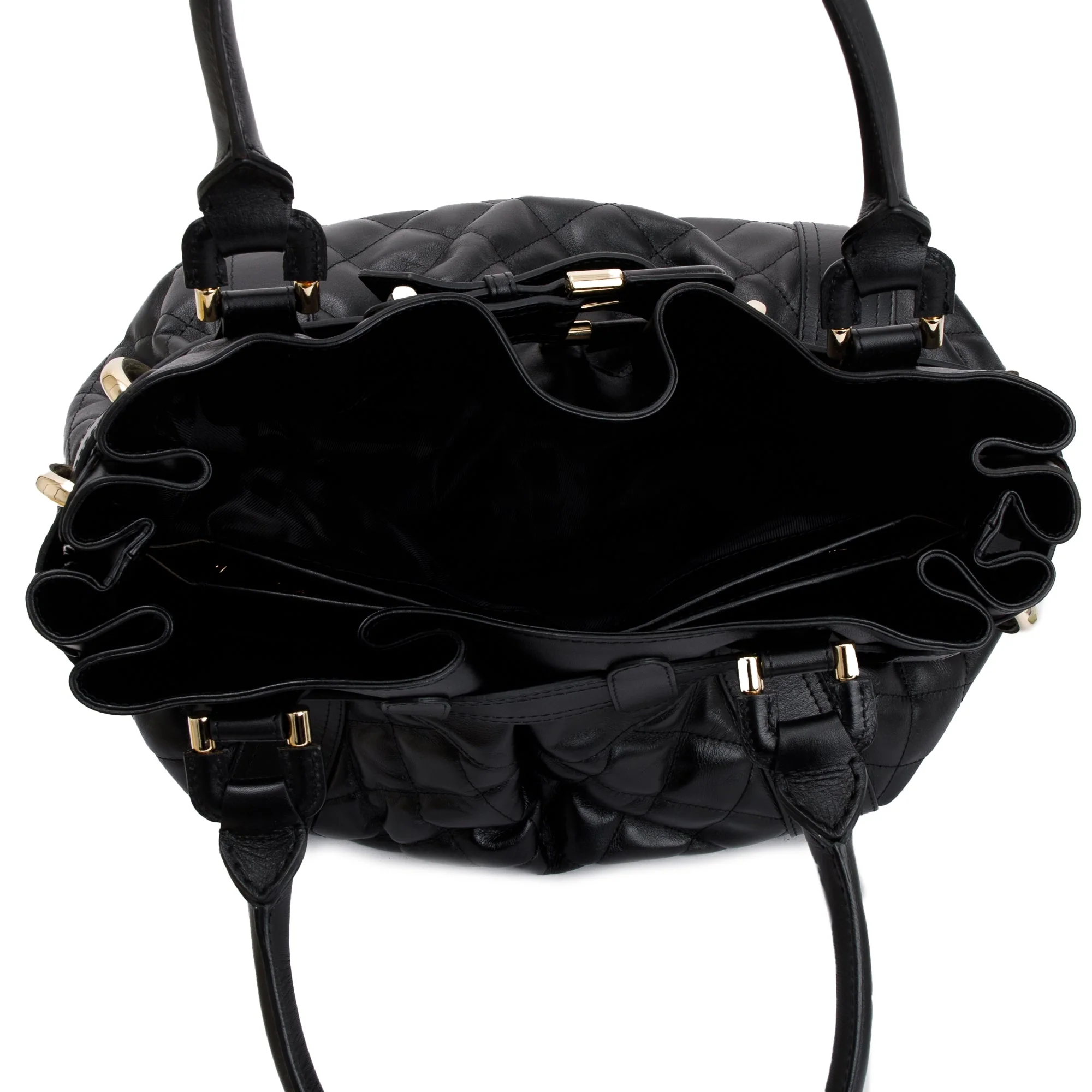 Burberry Black Quilted Calfskin Leather Beaton Bag - Image 8