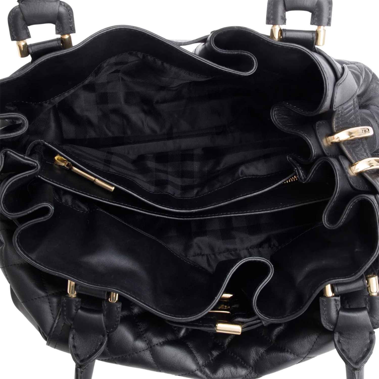 Burberry Black Quilted Calfskin Leather Beaton Bag - Image 7