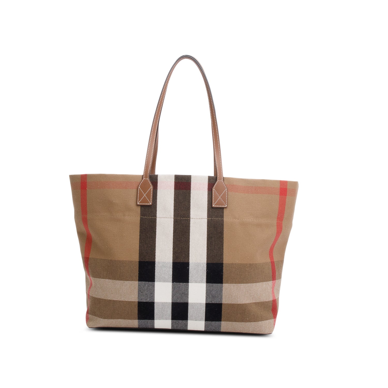 Burberry Brown Giant Check Canvas London Tote w/ Receipt - Image 4