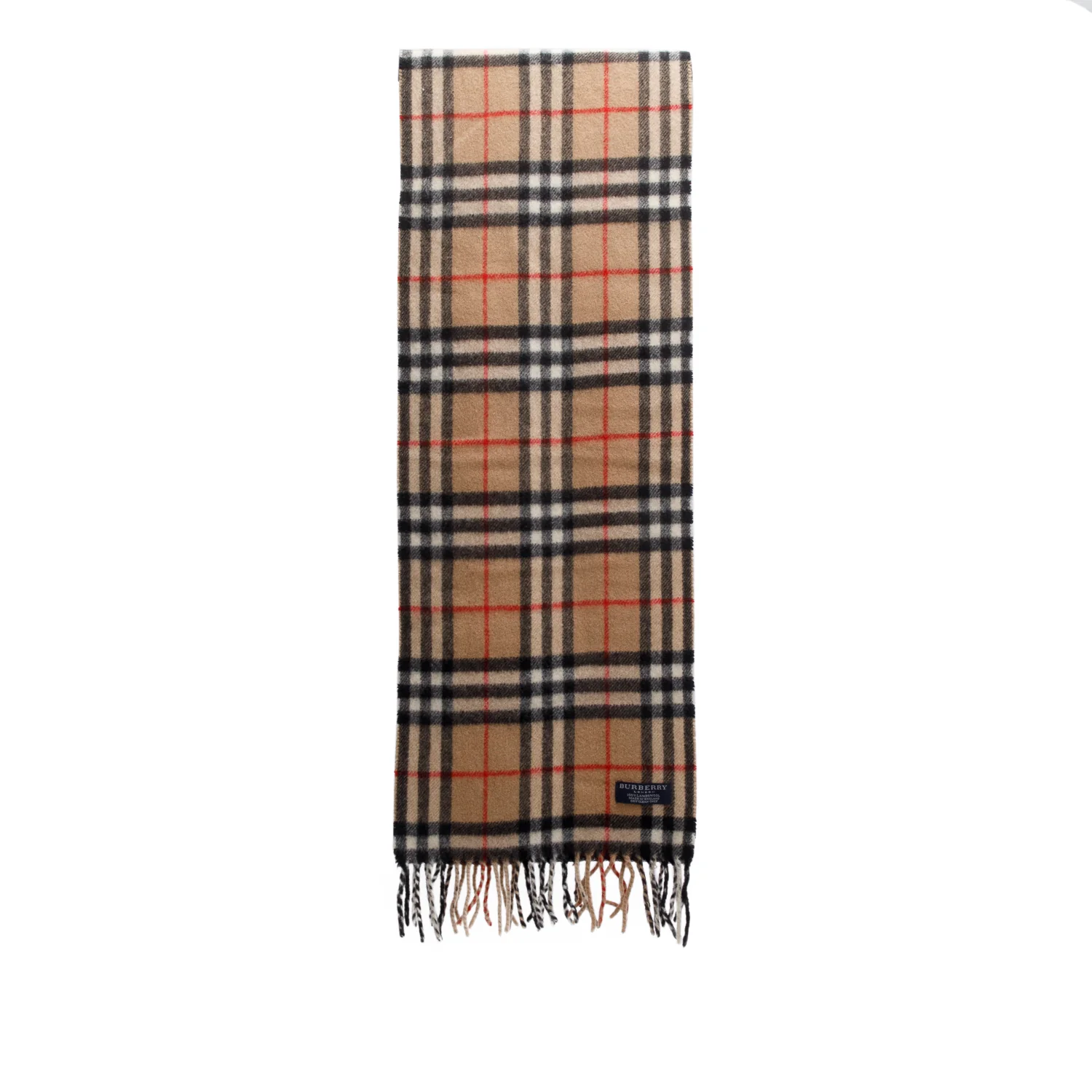 Burberry Brown House Check Wool Scarf w/ Box