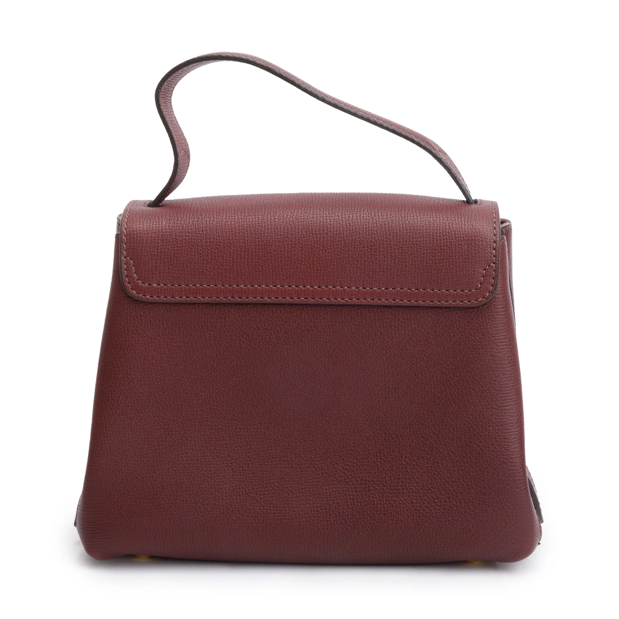 Burberry Burgundy Calfskin Small Camberley Bag w/ Strap - Image 5