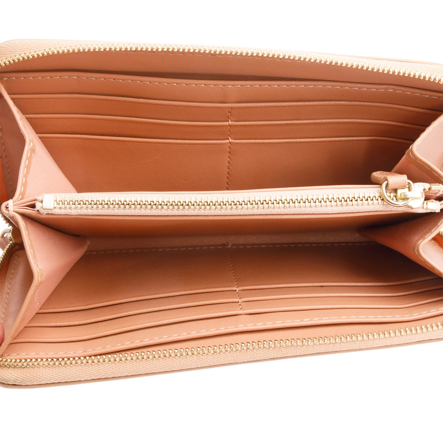 Burberry Check Canvas Pink Leather Trim Derby Continental Zip Wallet - Image 6