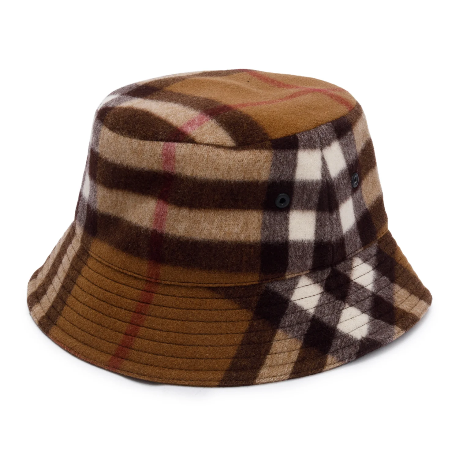 Burberry Check Wool Bucket Hat, Size XL - Image 2